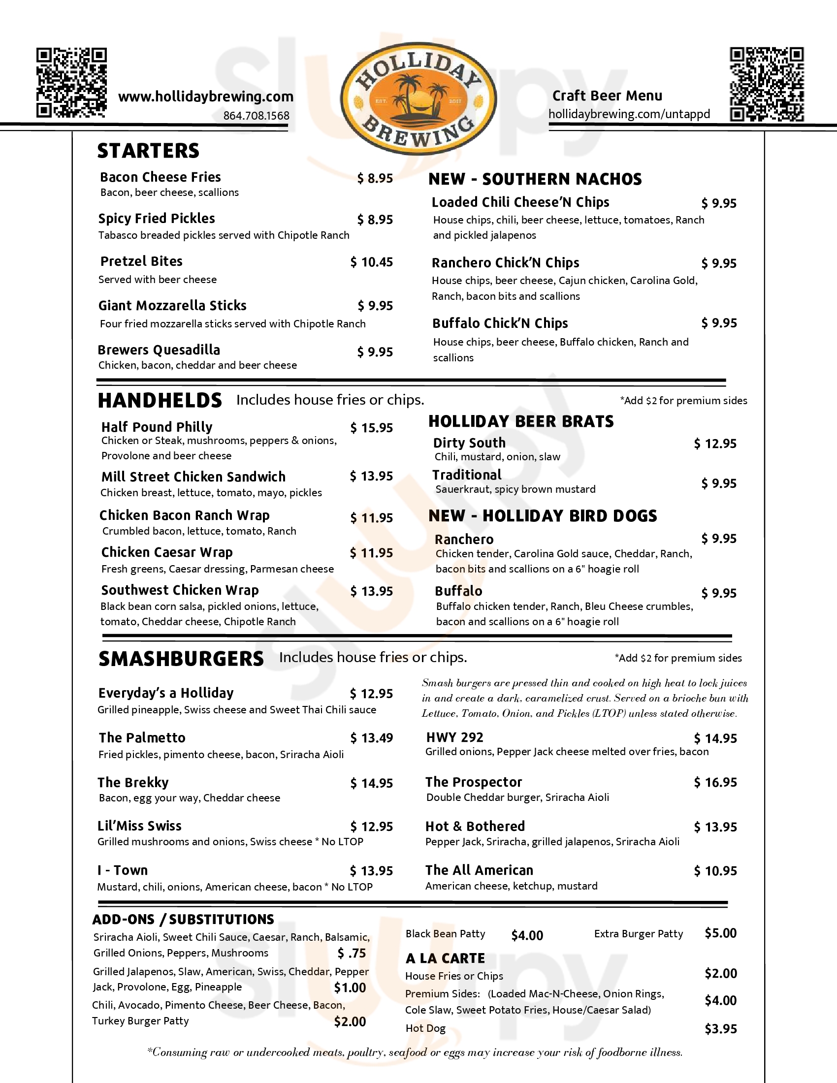 Main Menu - Holliday Brewing