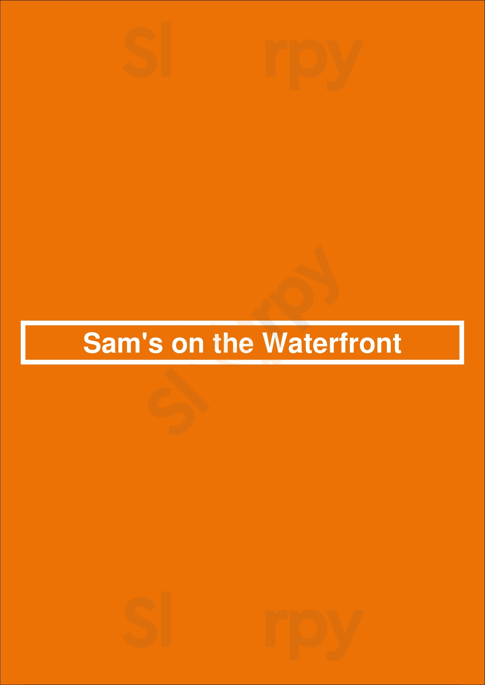 Sam's On The Waterfront Annapolis Menu - 1