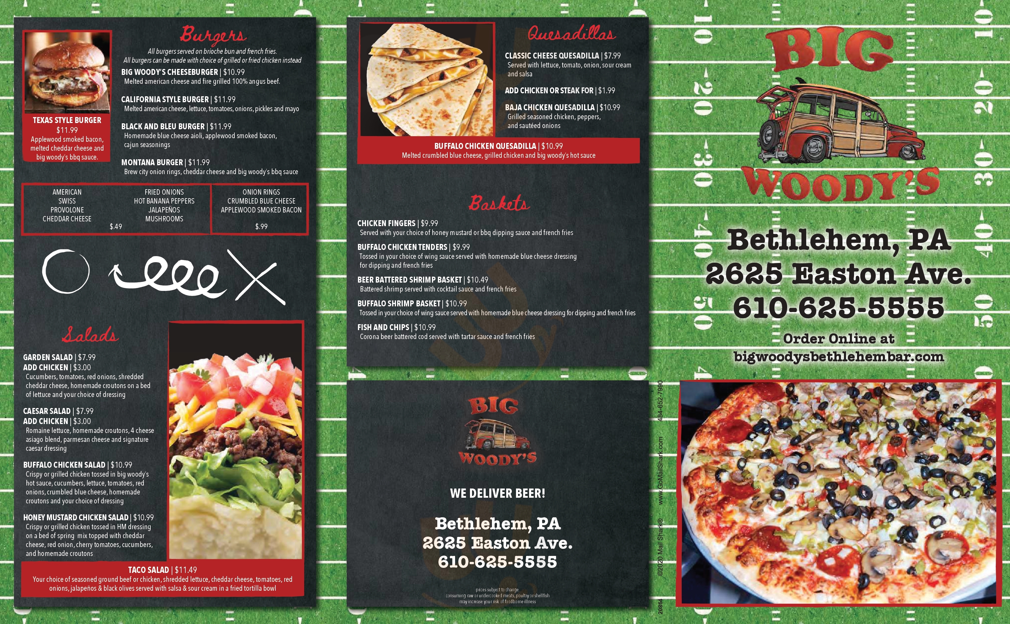 Big Woody's Bethlehem Menu - 1