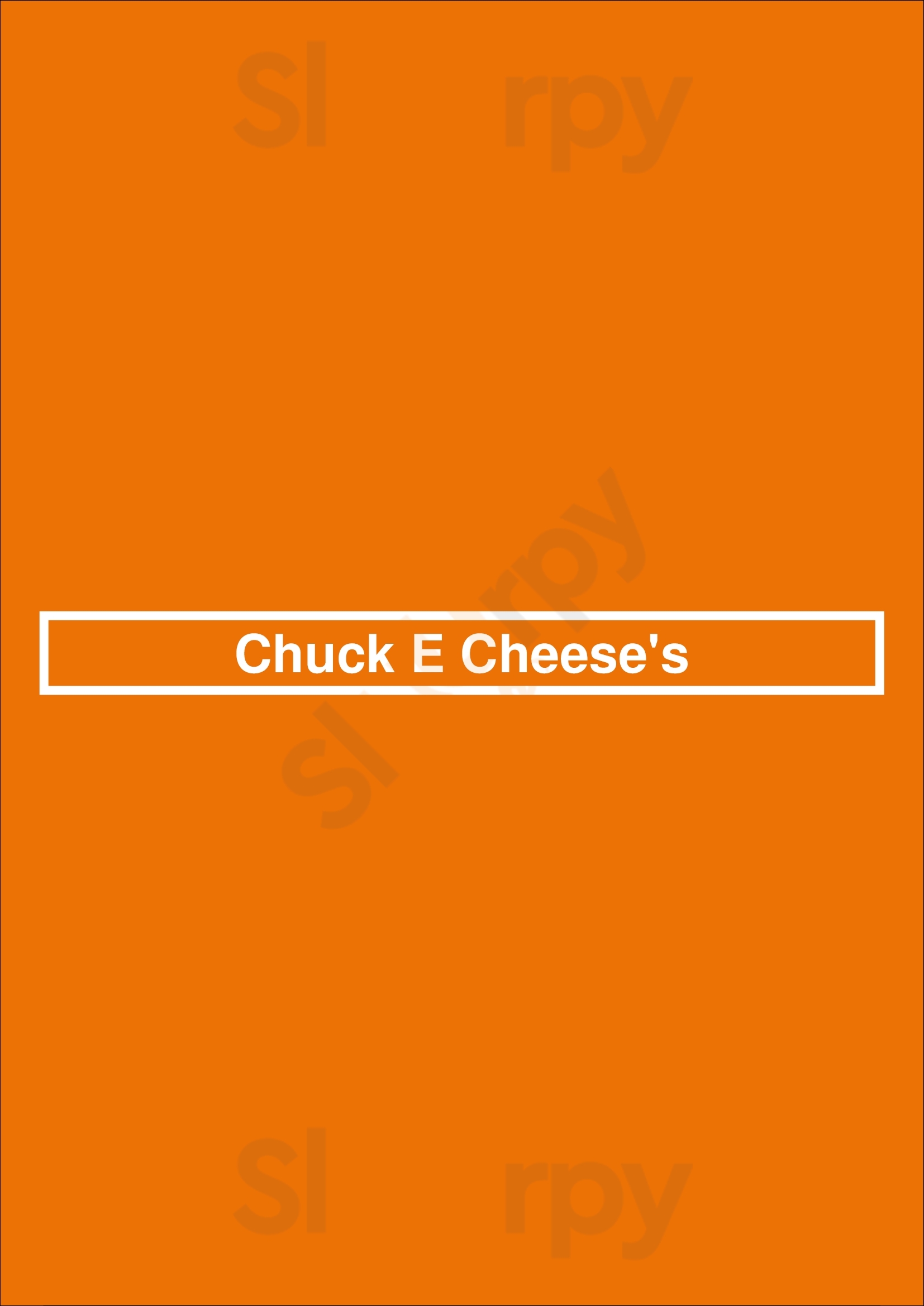 Chuck E. Cheese Fayetteville Menu - 1