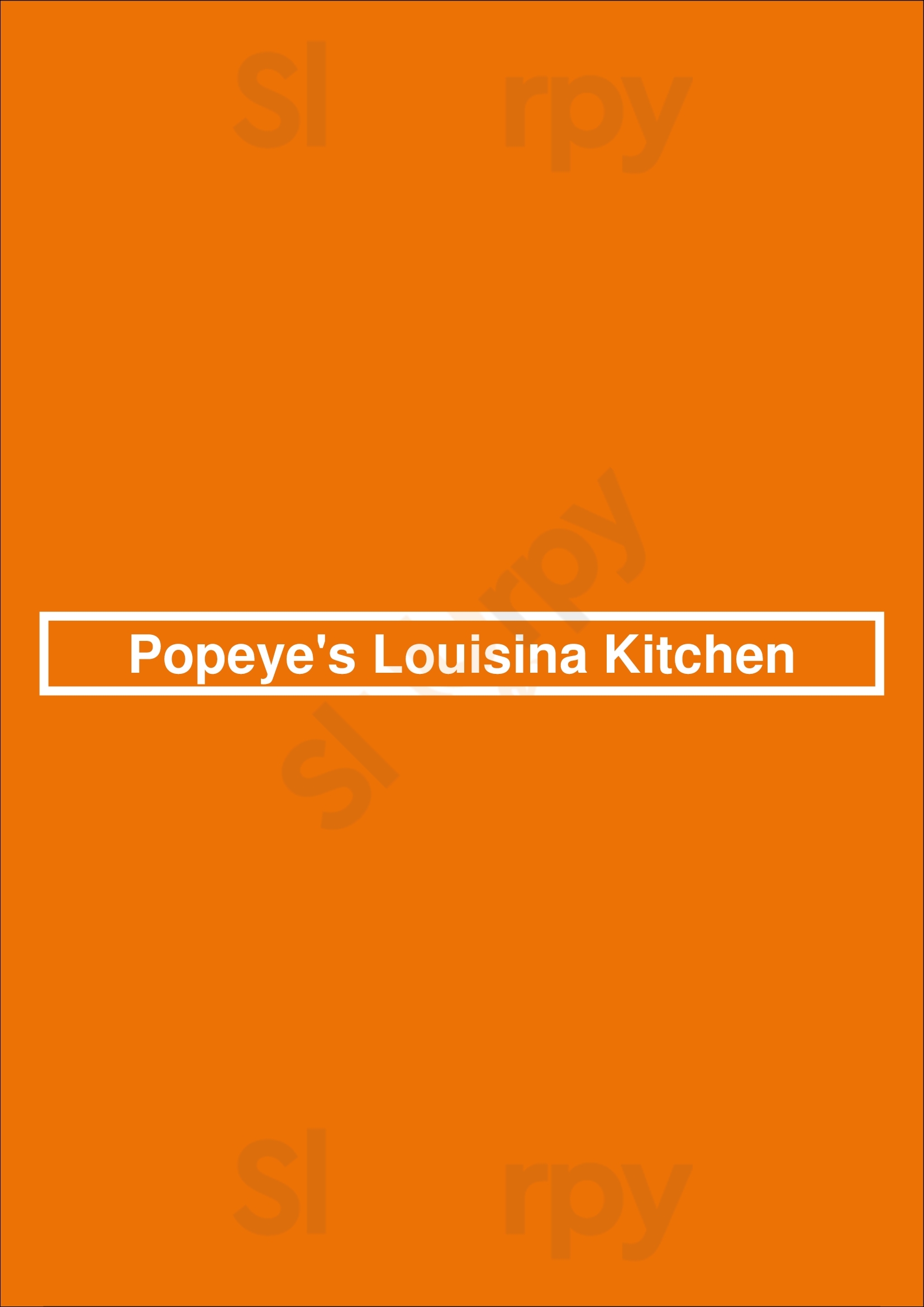 Popeyes Louisiana Kitchen Newark Menu - 1
