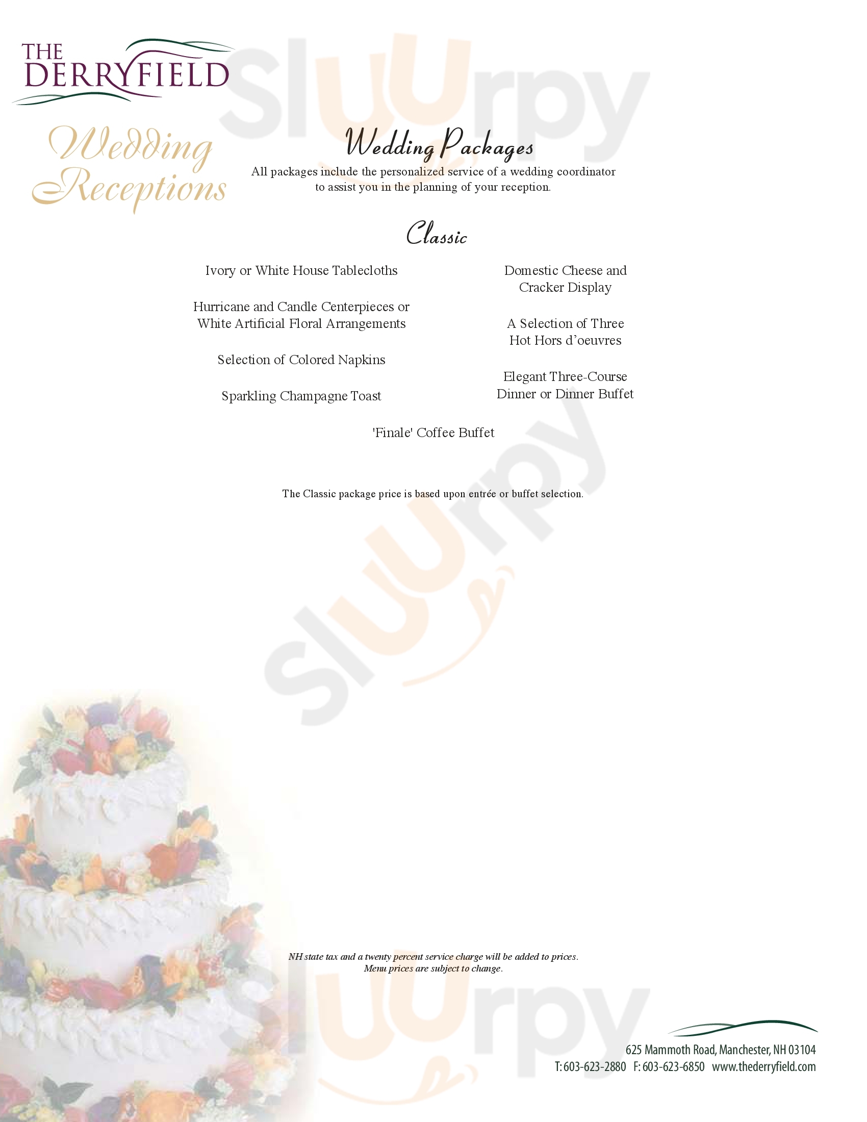 Main Menu - The Derryfield Restaurant