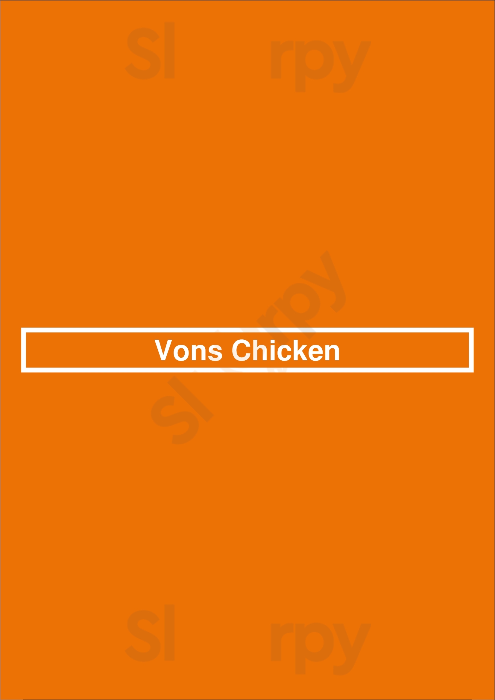 Main Menu - Vons Chicken