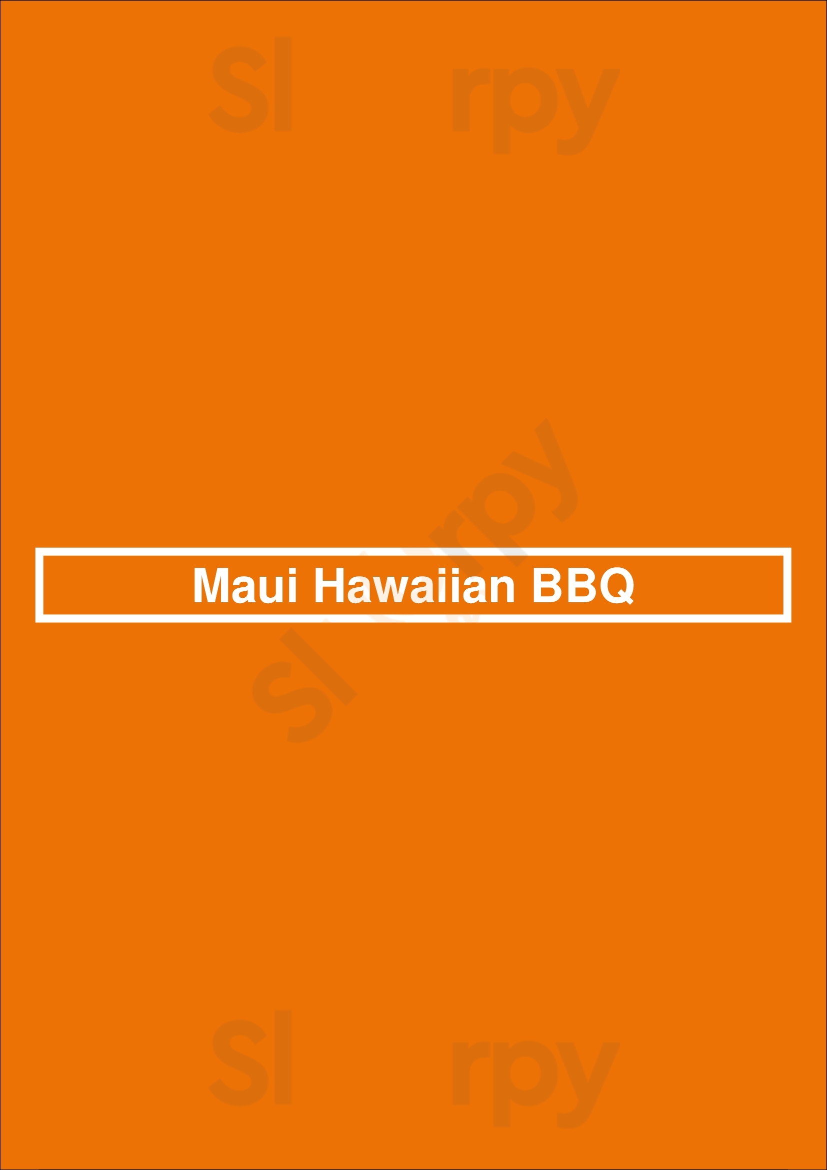 Maui Hawaiian Bbq Oceanside Menu - 1