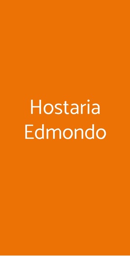 Hostaria Edmondo, Roma