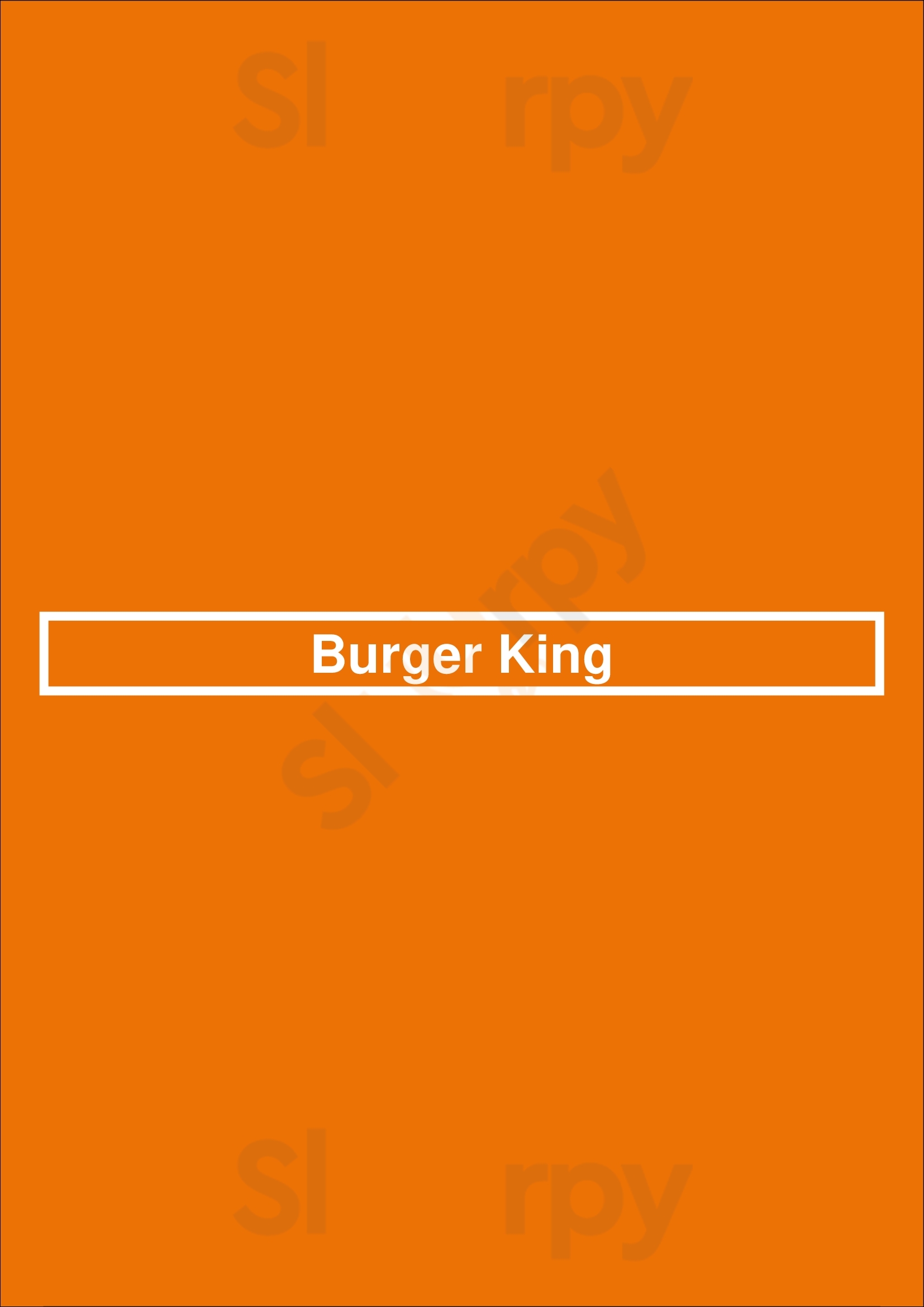 Main Menu - Burger King