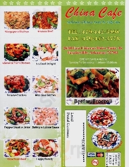 Main Menu - China Cafe