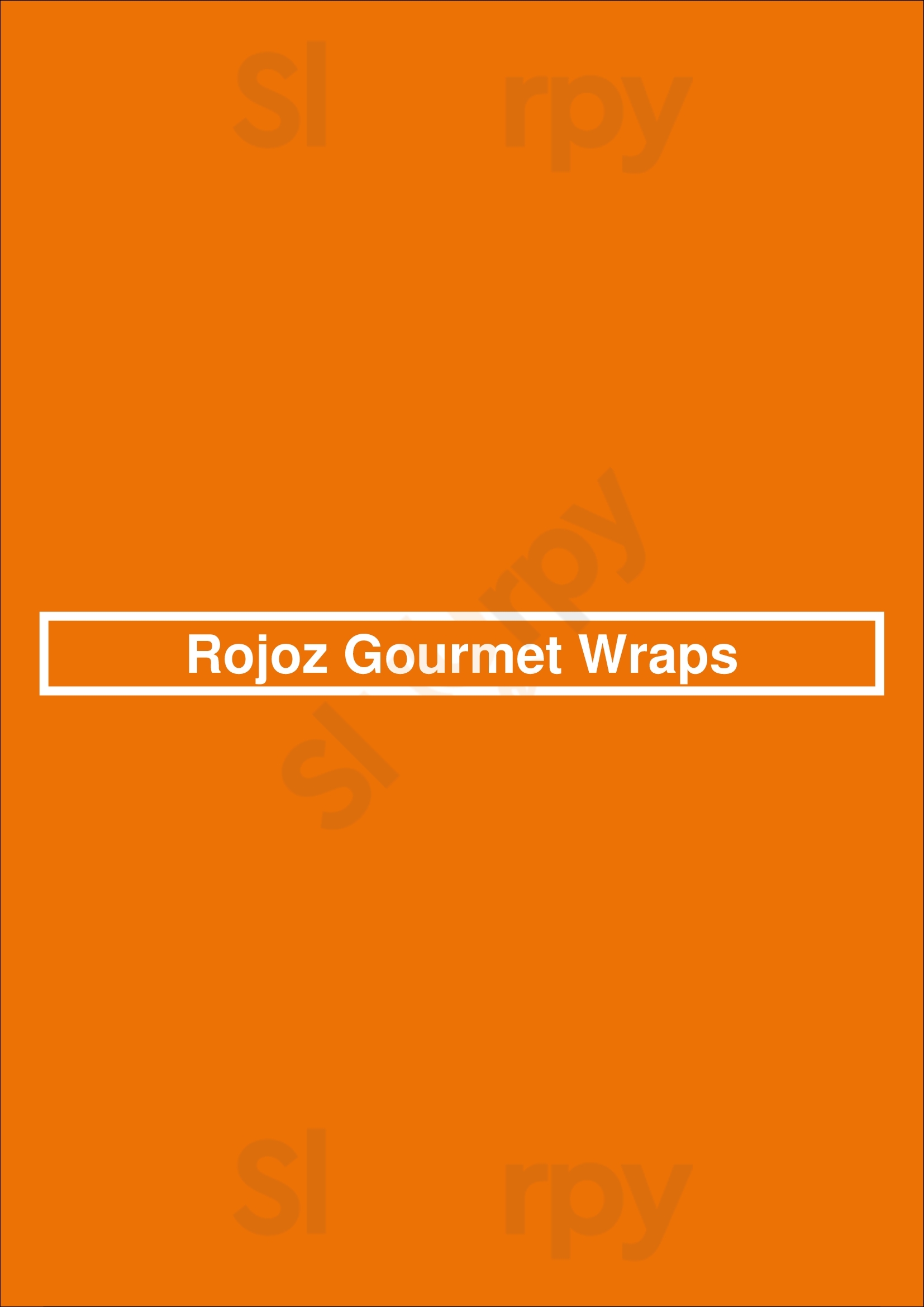 Main Menu - Rojoz Gourmet Wraps