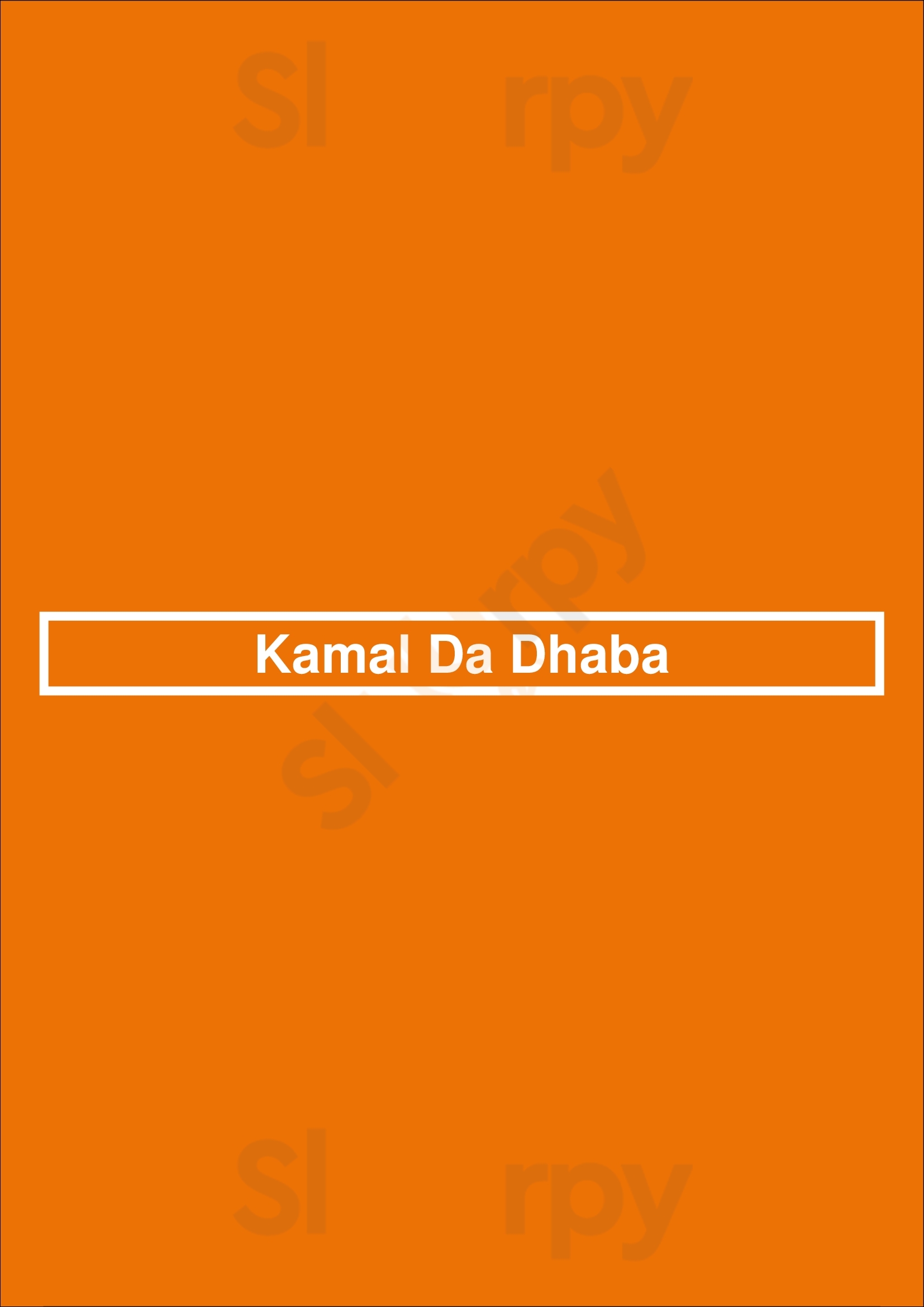 Kamal Da Dhaba Kent Menu - 1