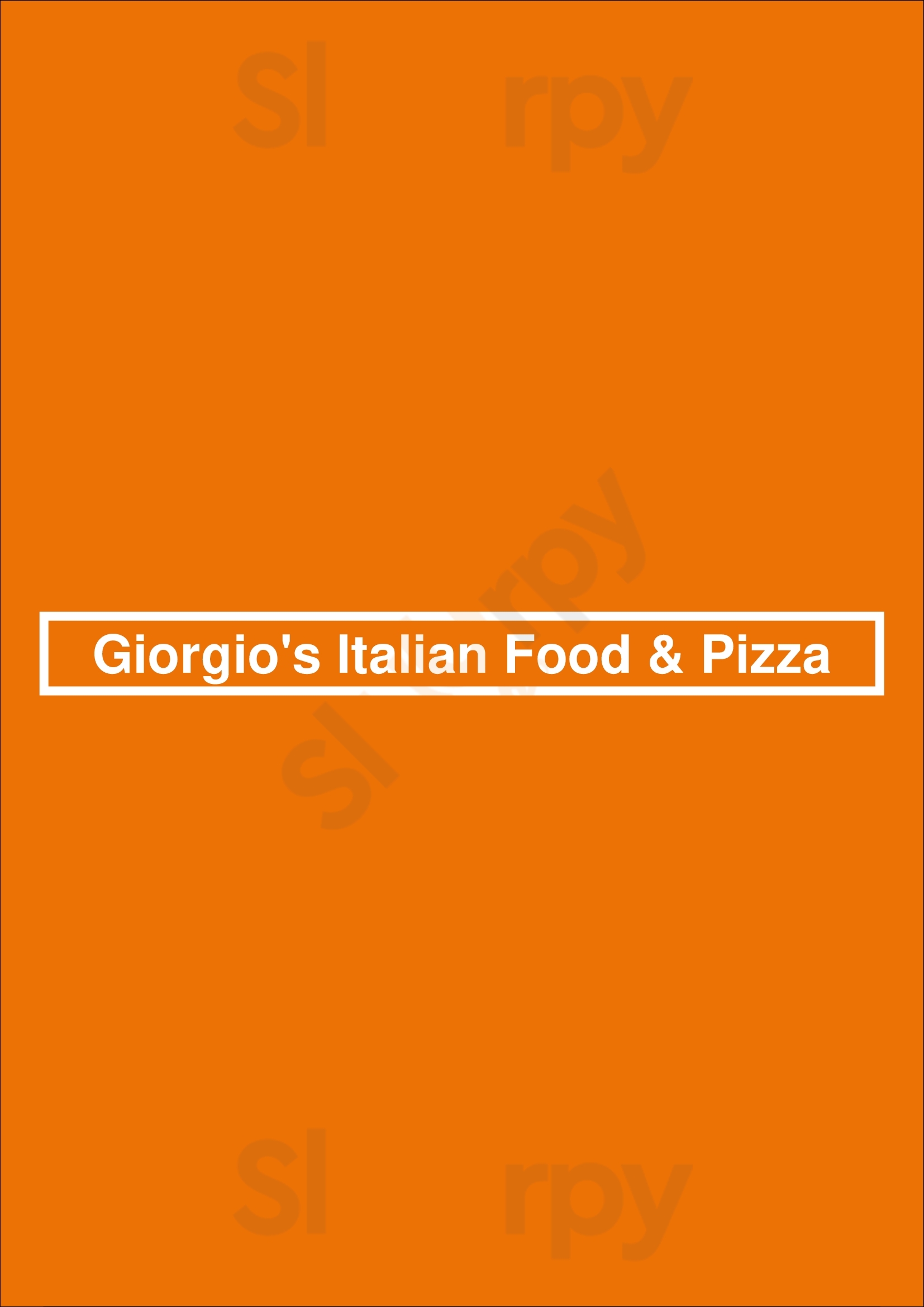 Giorgio's Italian Food Milpitas Milpitas Menu - 1