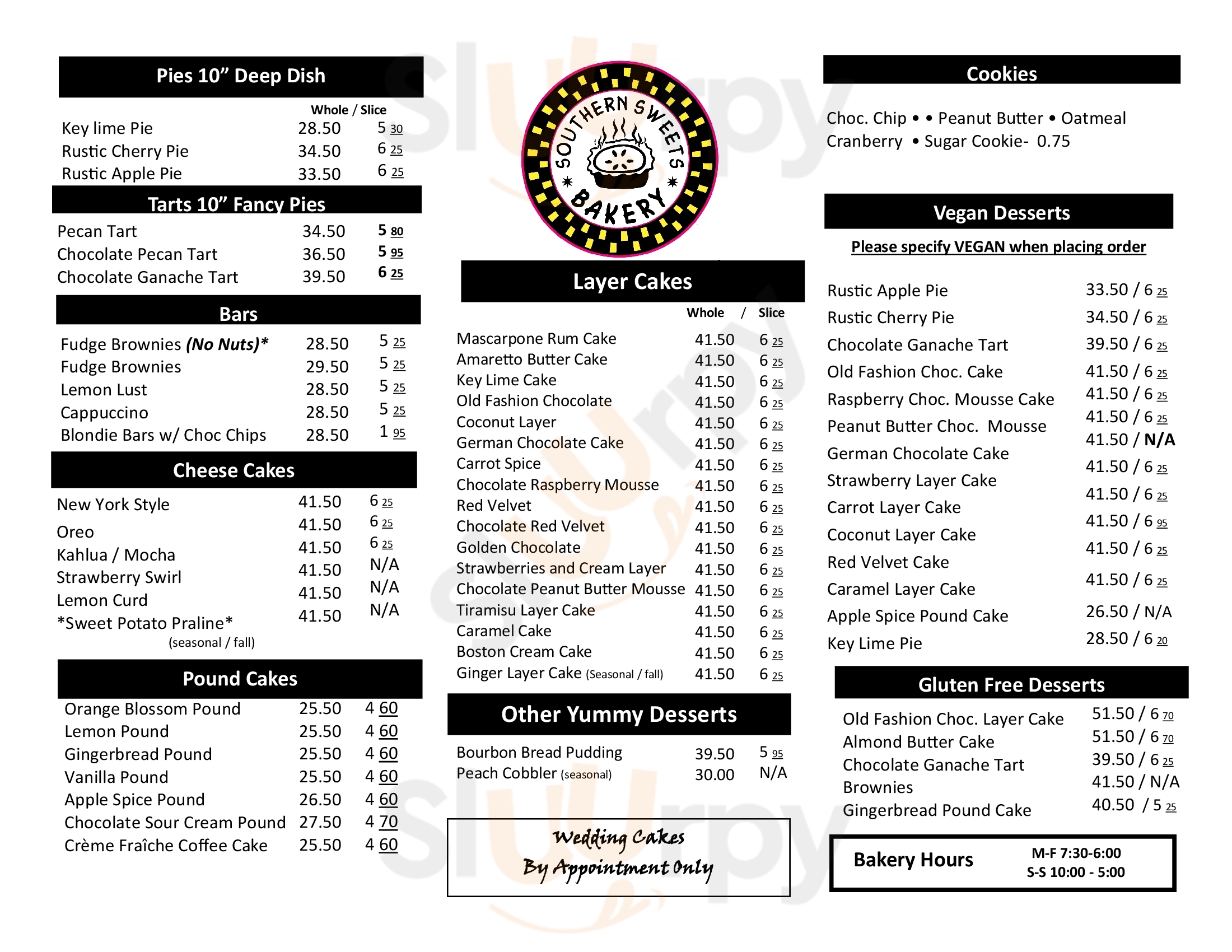 Main Menu - Etta V's Restaurant & Bakery