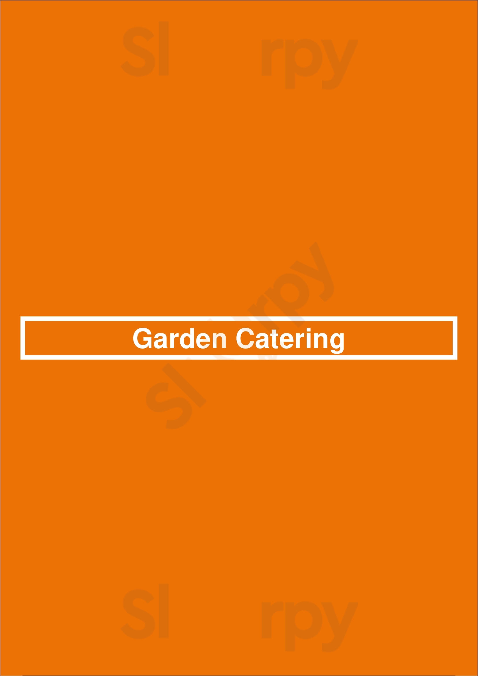 Main Menu - Garden Catering - Norwalk