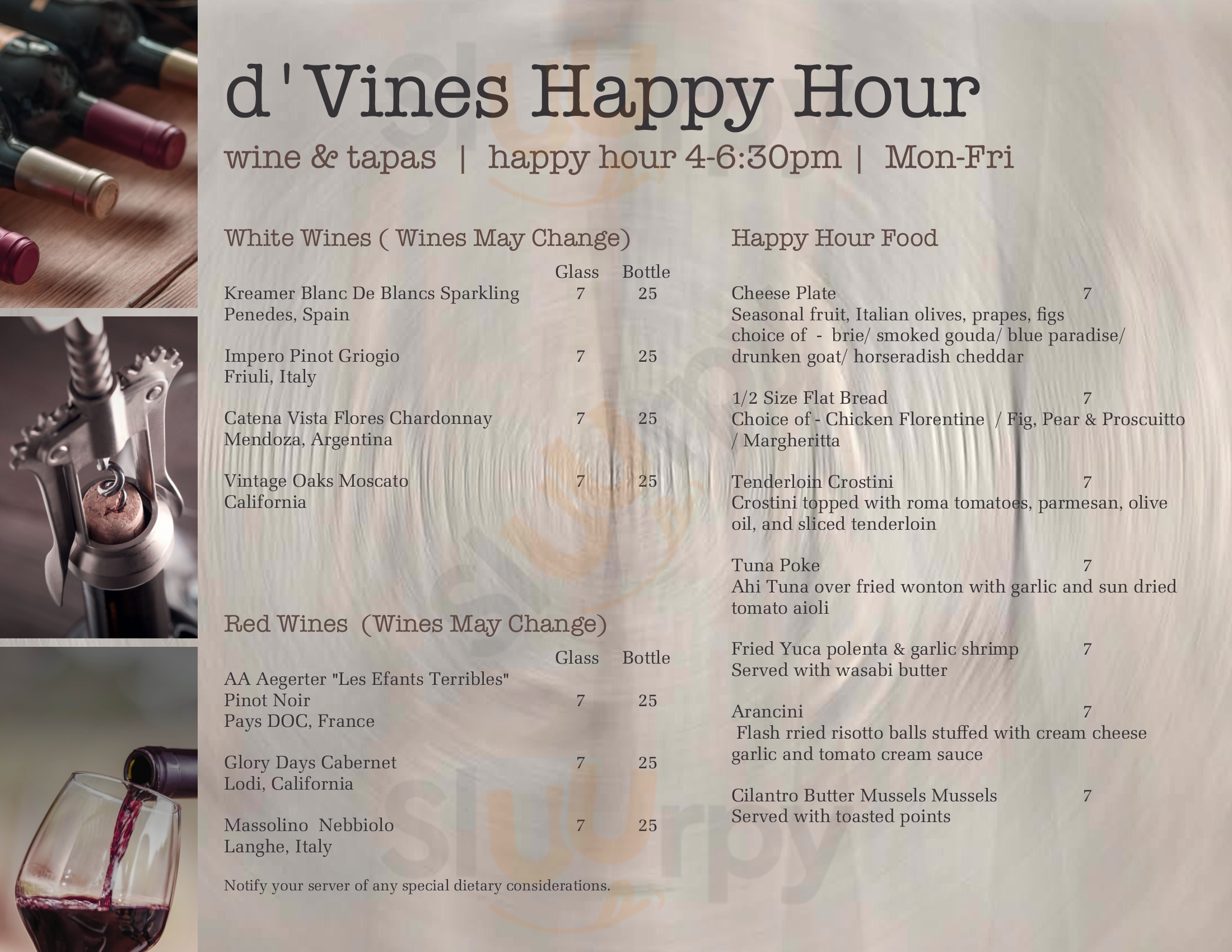 D'vine Wine Bar & Bistro Cypress Menu - 1