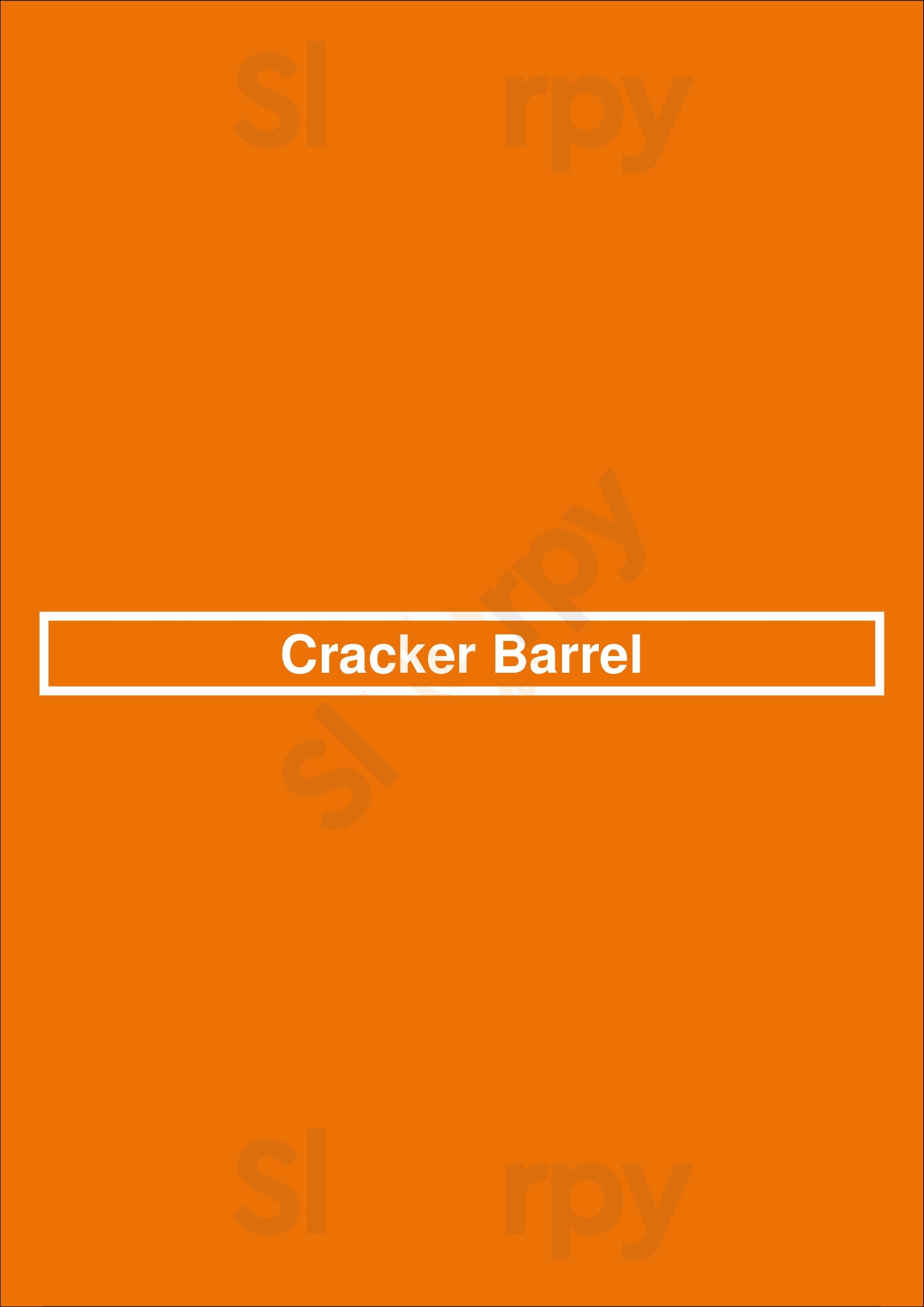 Cracker Barrel Cypress Menu - 1