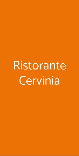 Ristorante Cervinia, Roma