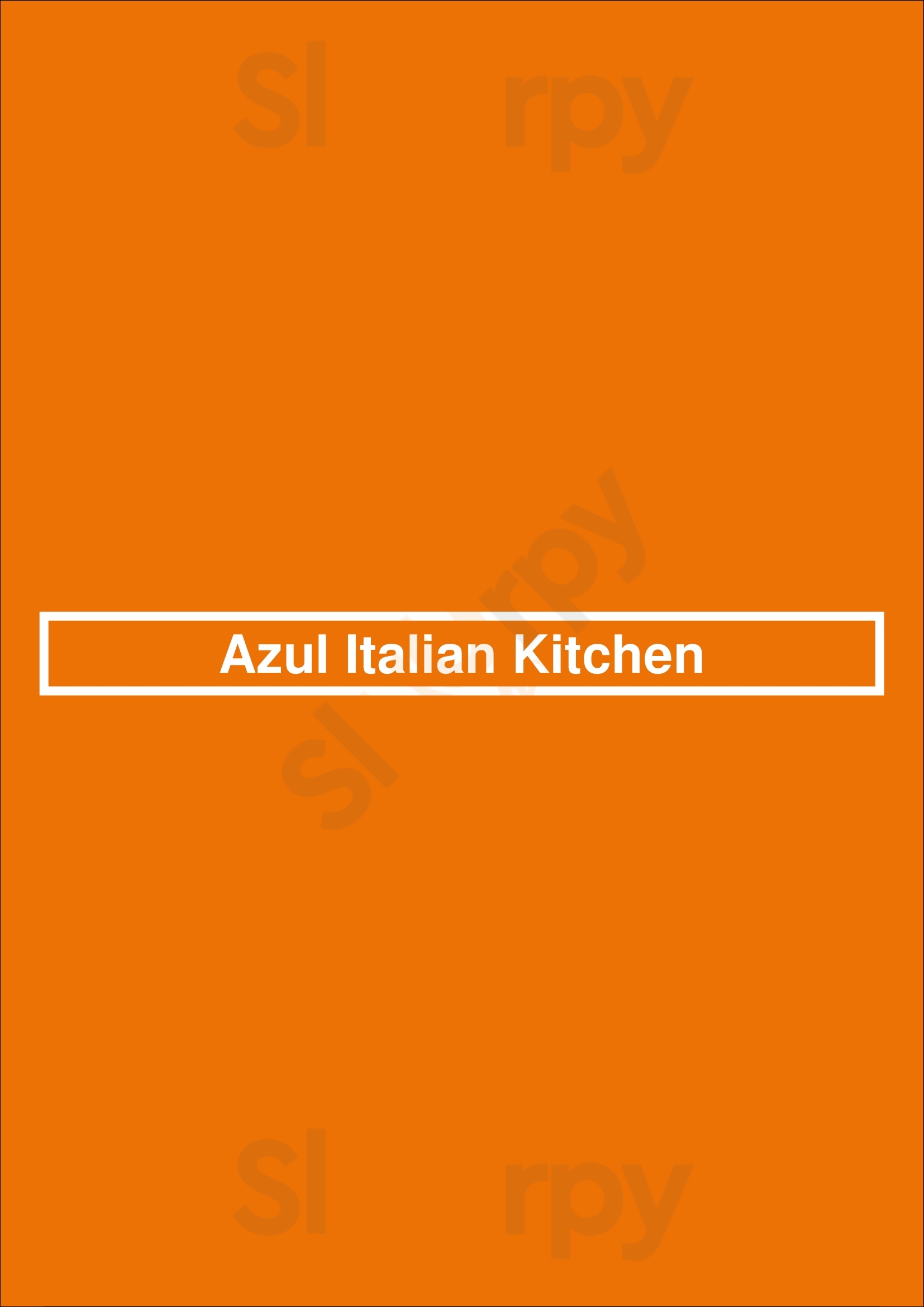 Azul Italian Kitchen Cypress Menu - 1