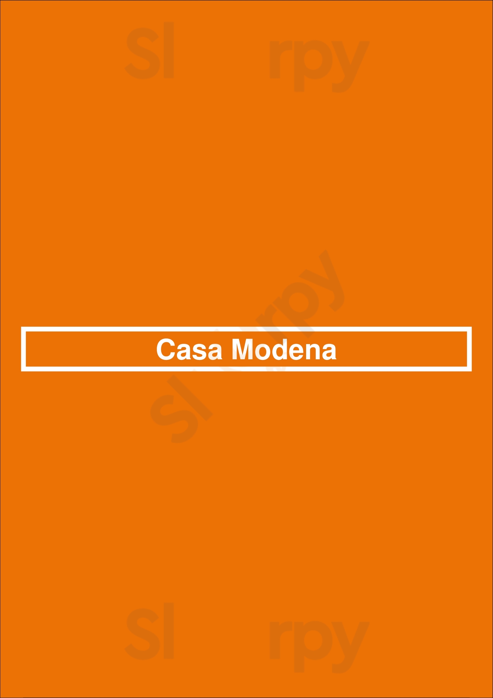 Casa Modena Culver City Menu - 1