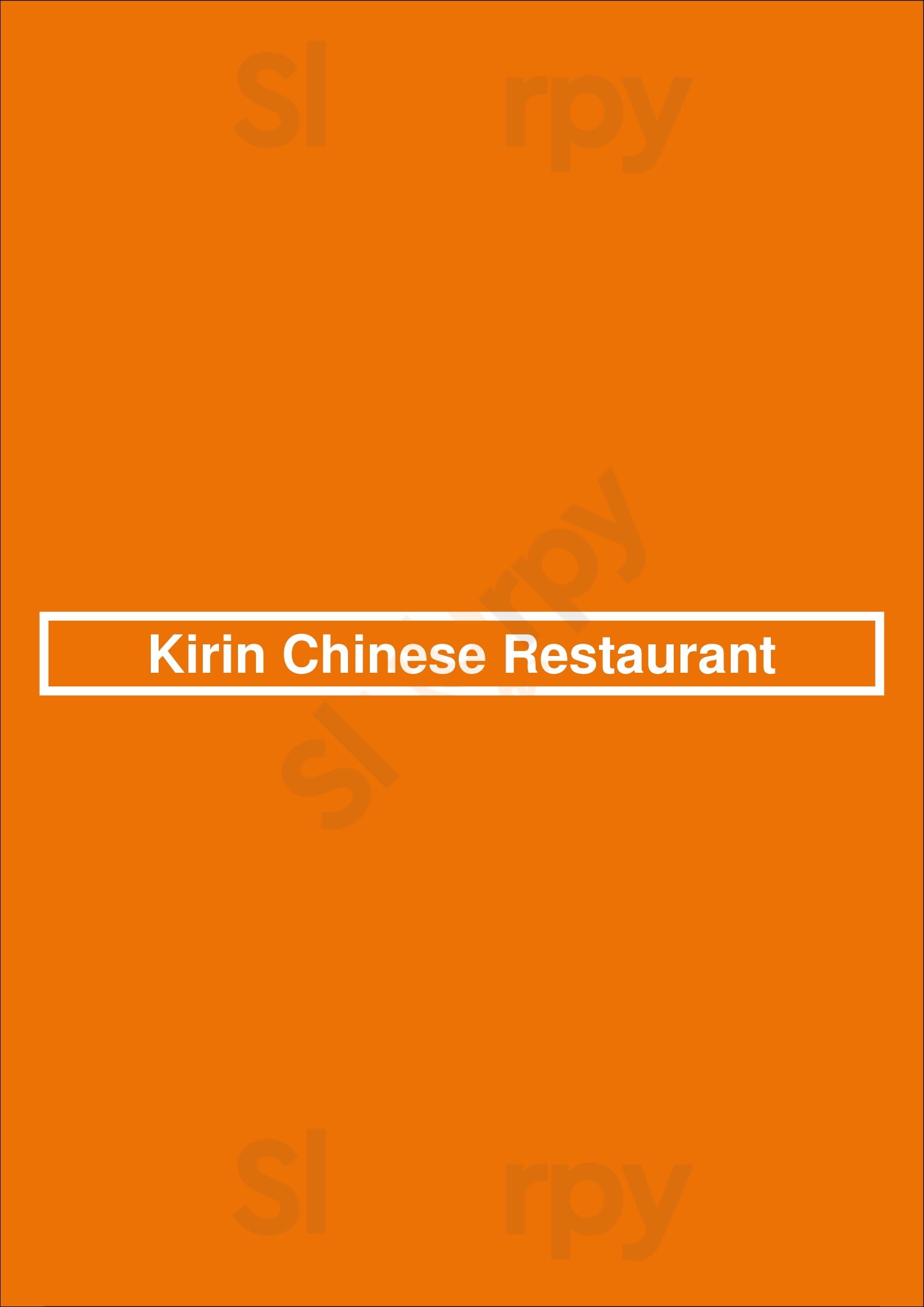 Kirin Chinese Restaurant Mountain View Menu - 1