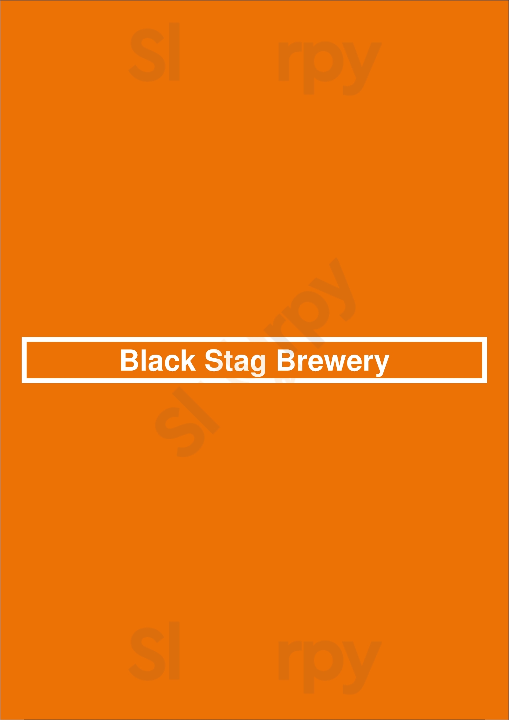 Main Menu - Black Stag Brewery
