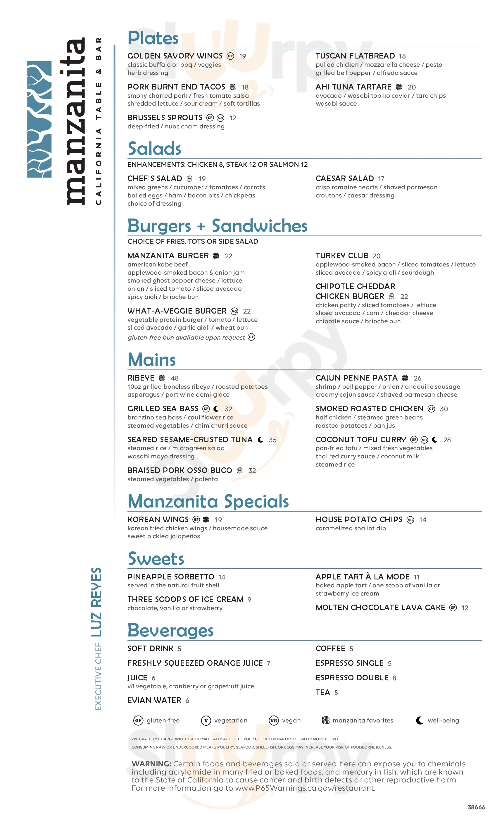 Club Milpitas Menu - 1