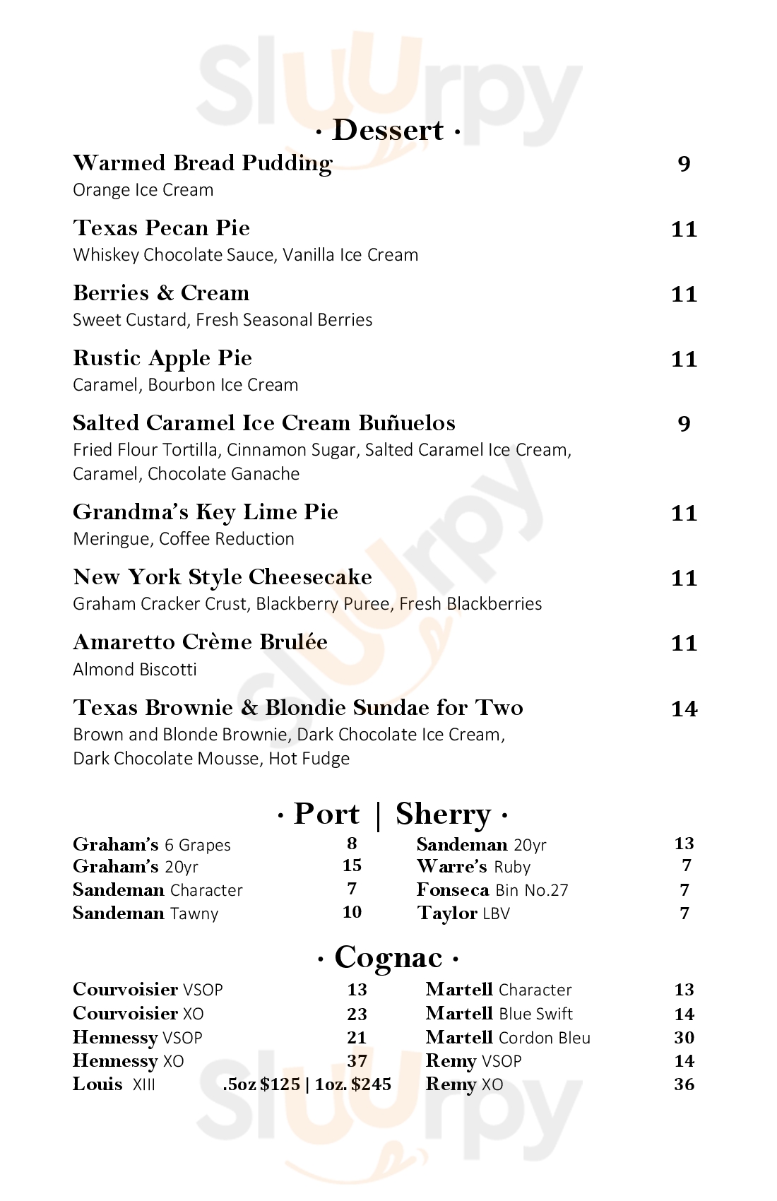 Rick's Chophouse McKinney Menu - 1