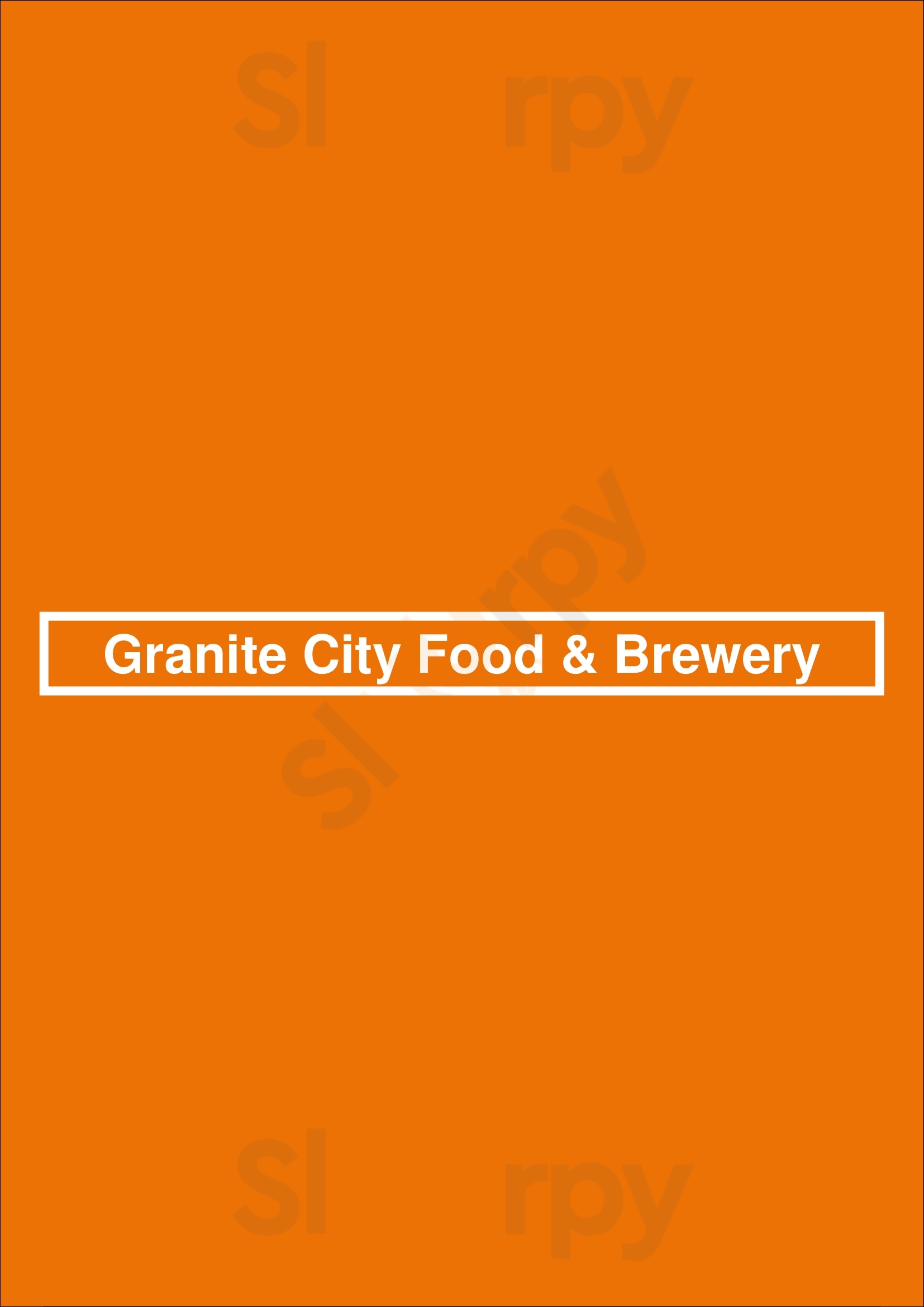 Granite City Food & Brewery Kansas City Menu - 1