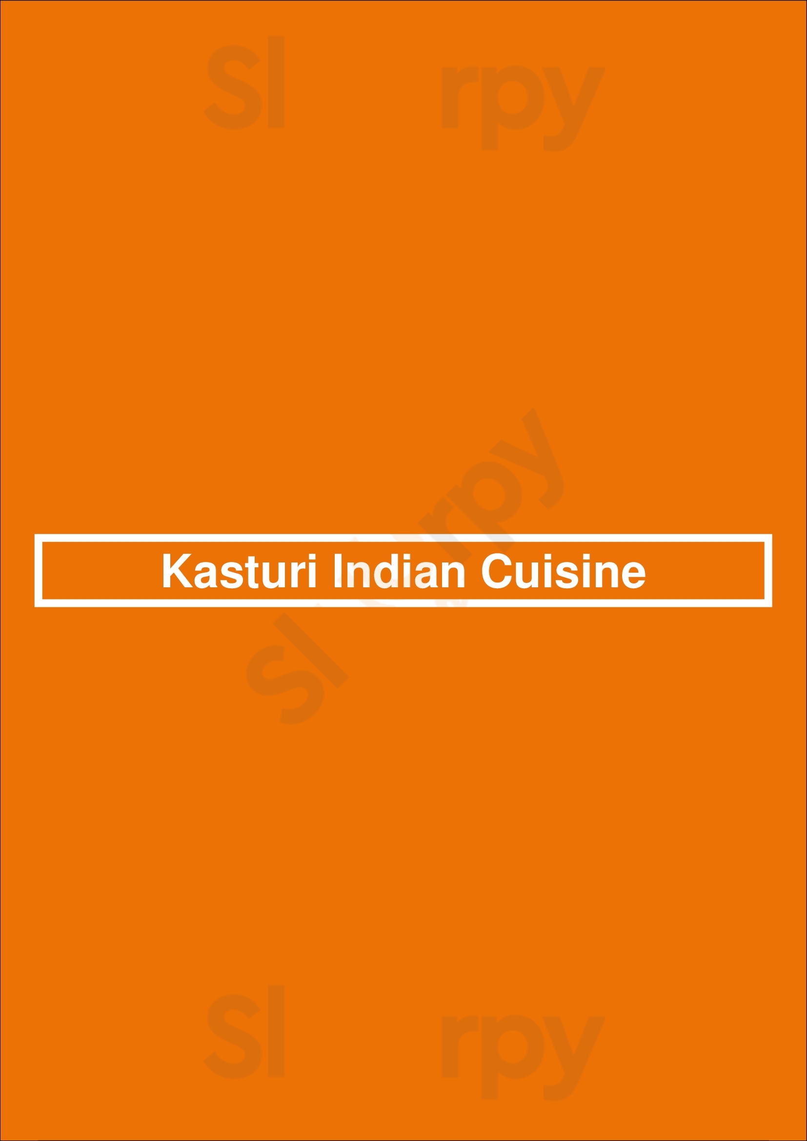 Kasturi Indian Cuisine Greenville Menu - 1