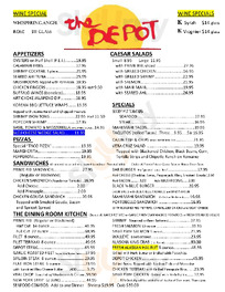 The Depot menu