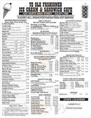 Ye Ole Fashioned Ice Cream And Sandwich Cafe