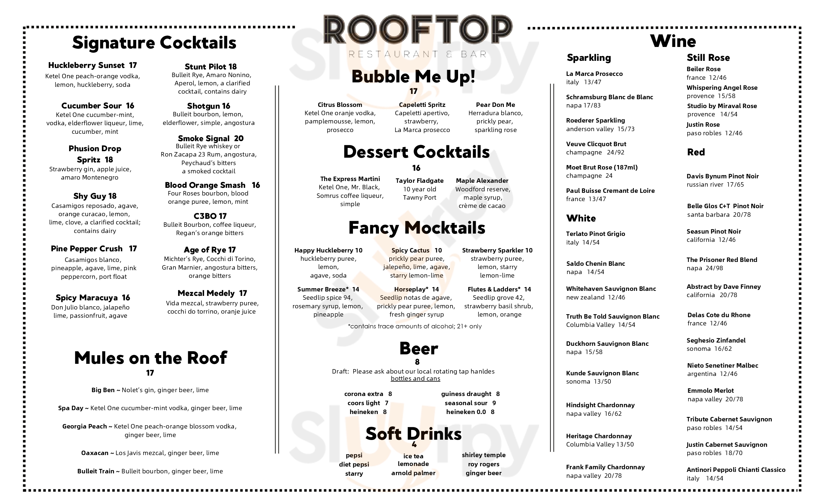 Rooftop Walnut Creek Menu - 1