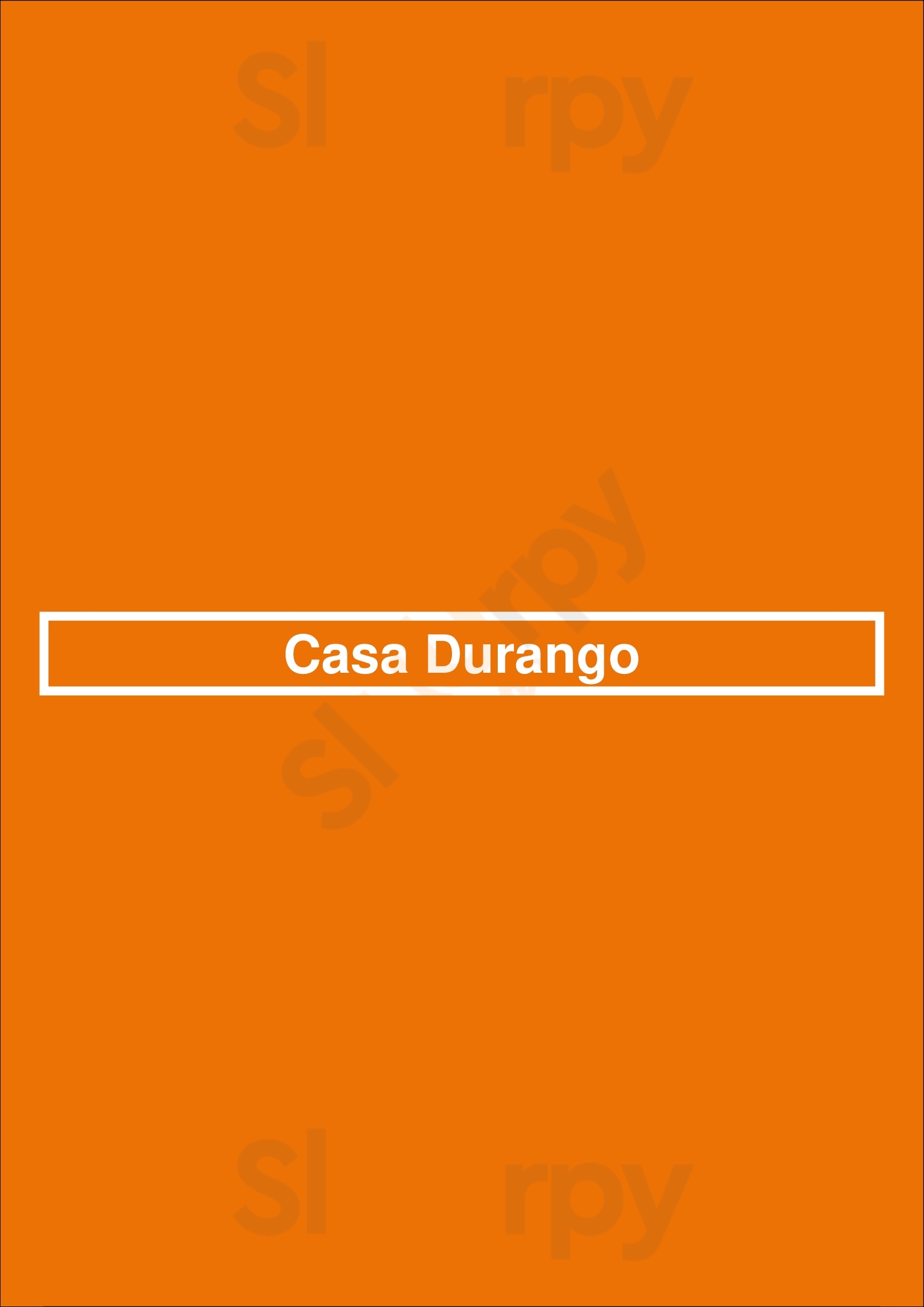 Casa Durango Renton Menu - 1