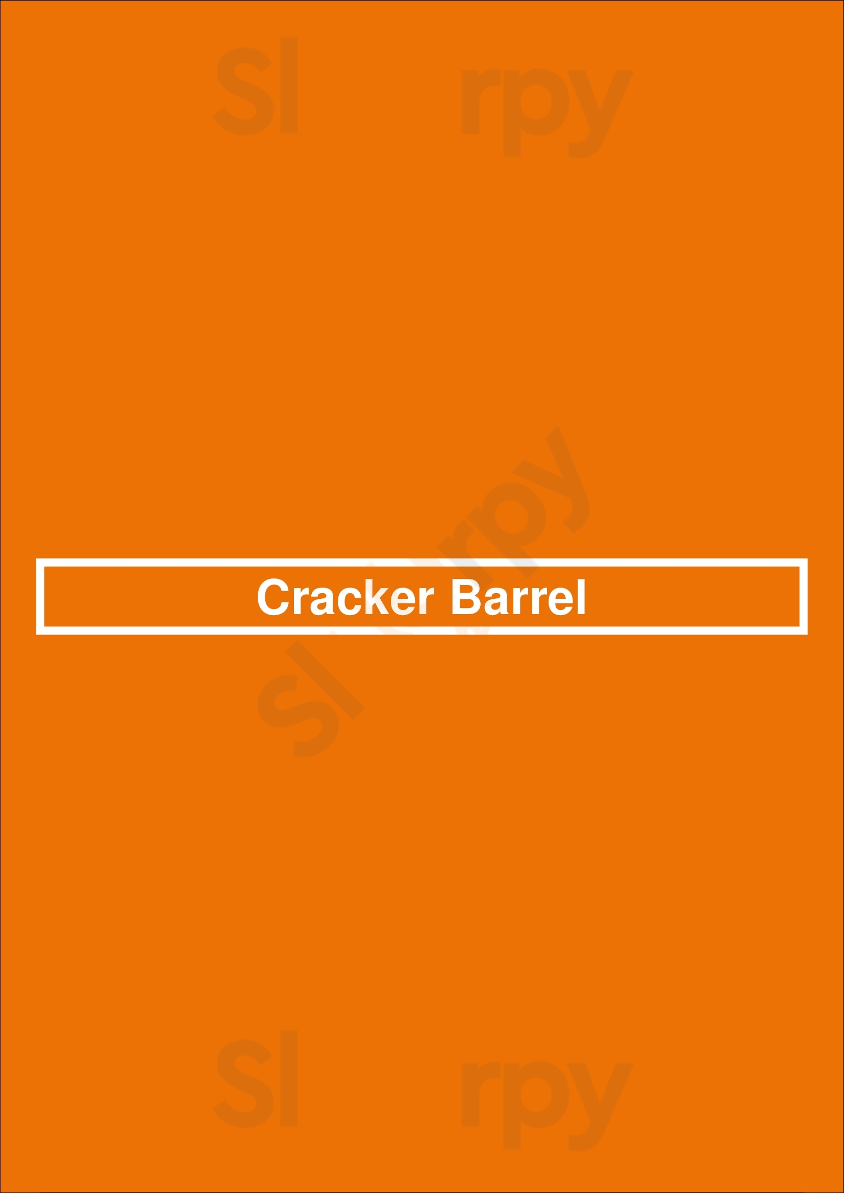 Main Menu - Cracker Barrel