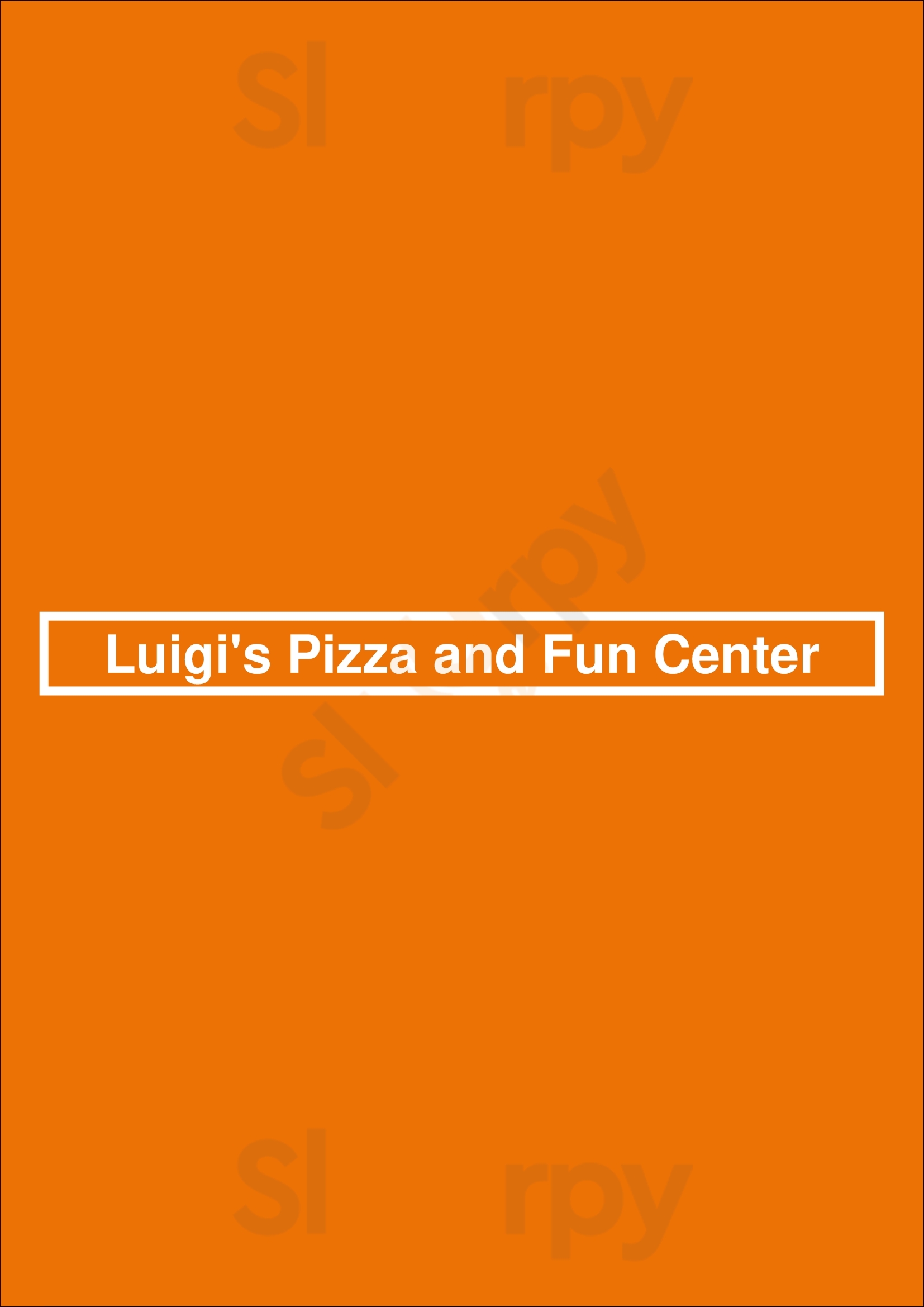 Main Menu - Luigi's Pizza And Fun Center