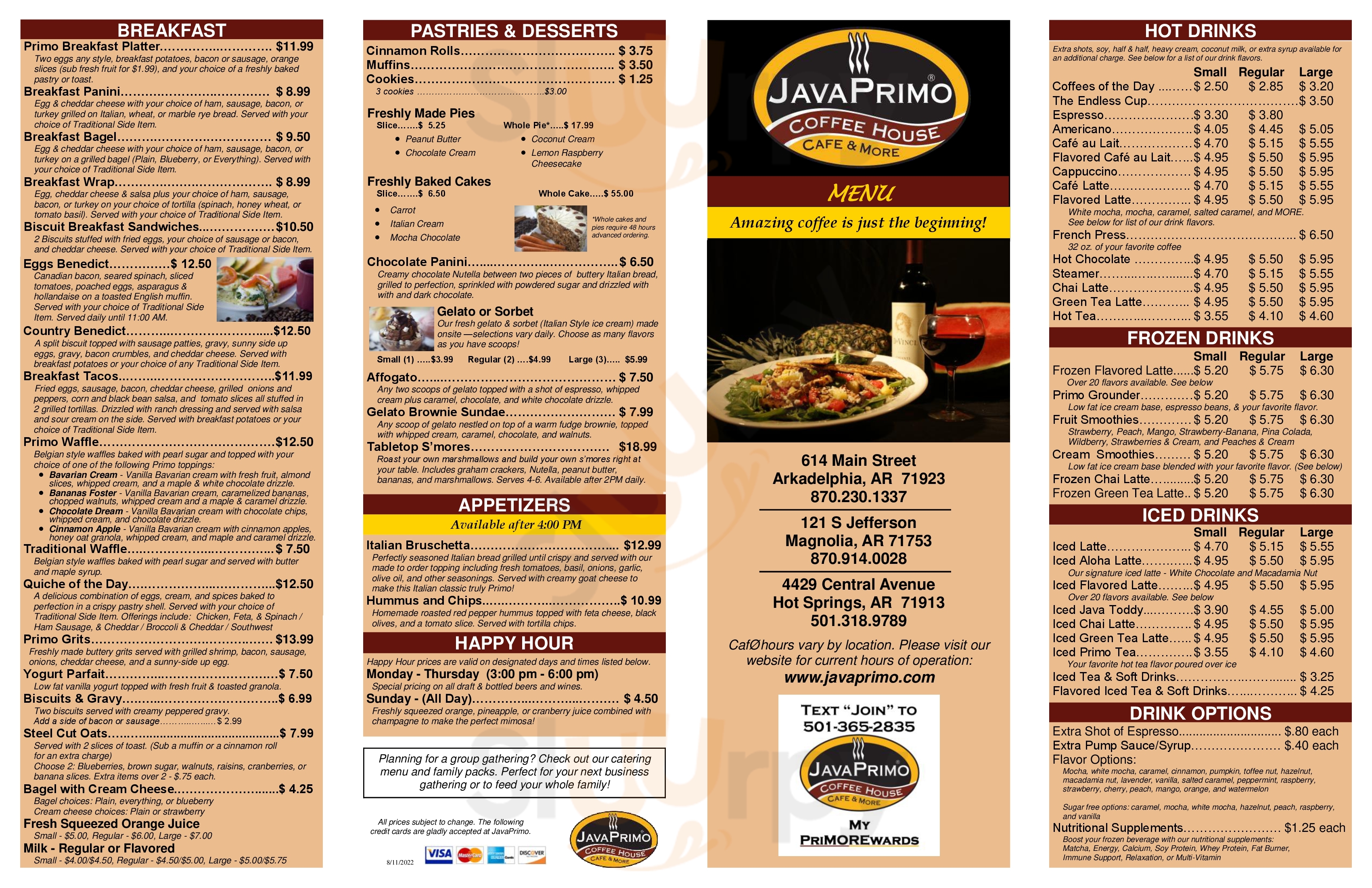 Main Menu - Javaprimo