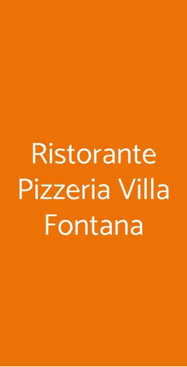 Ristorante Villa Fontana, Roma