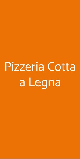 Pizzeria Cotta A Legna Tiburtina, Roma