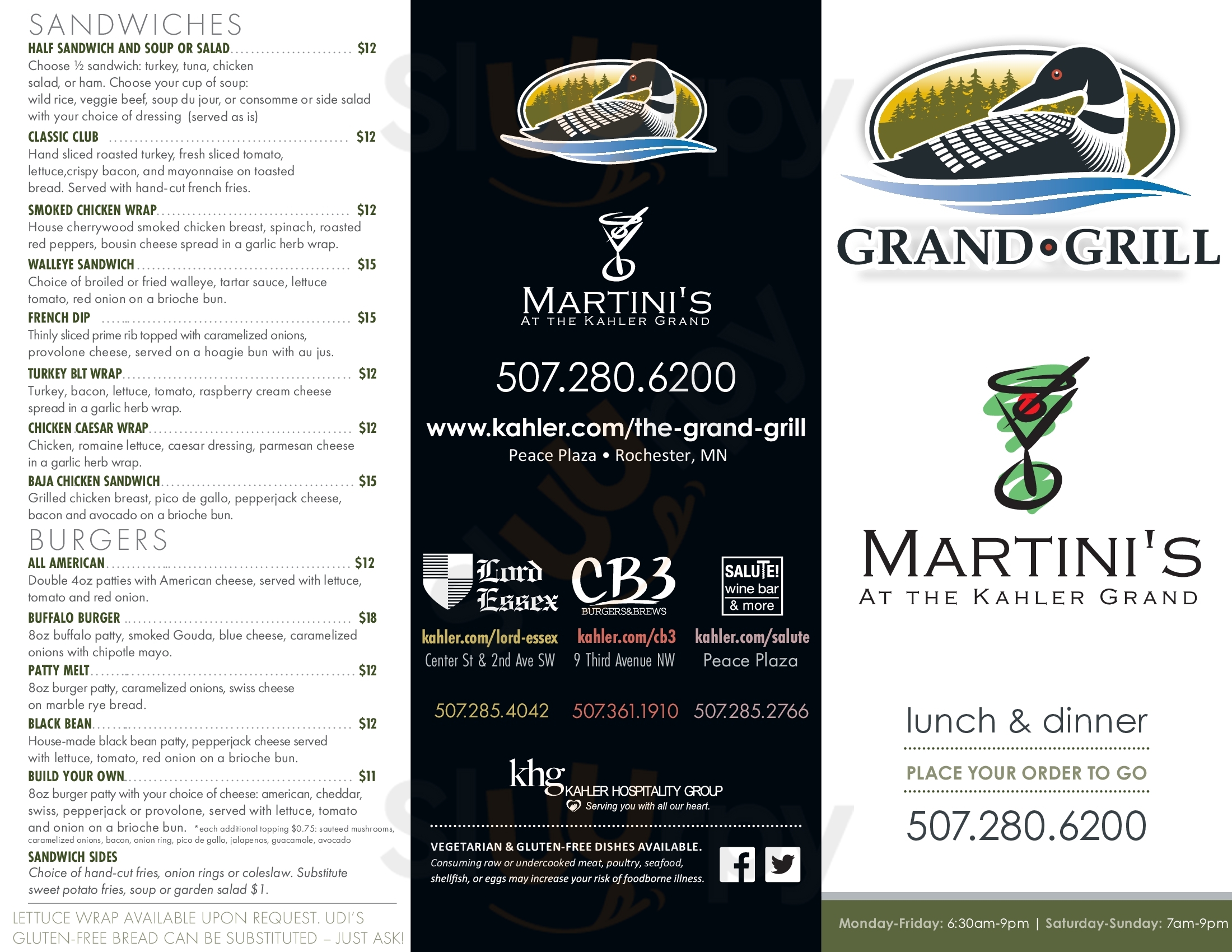 Martini's Rochester Menu - 1