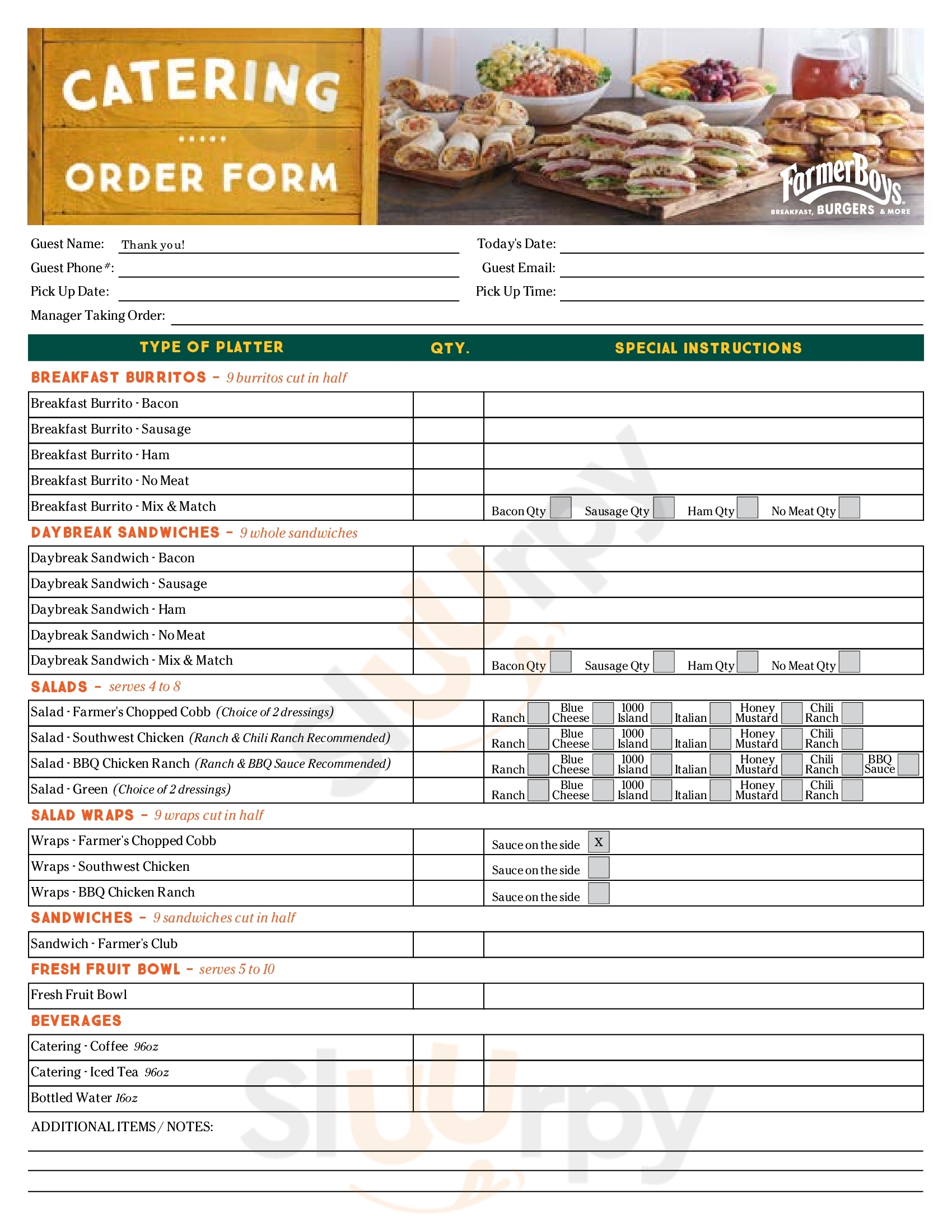 Farmer Boys North Las Vegas Menu - 1