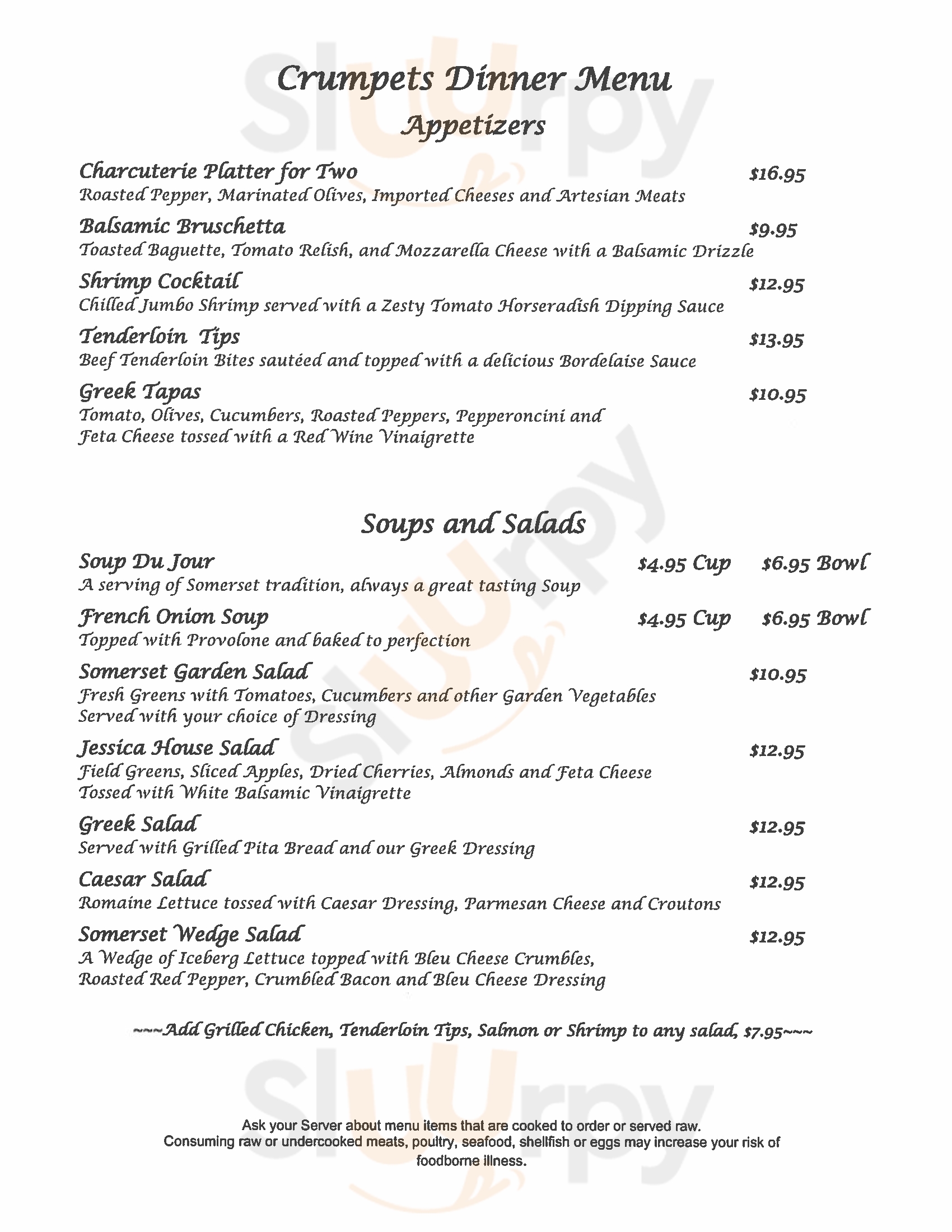 Main Menu - Somerset Inn-troy