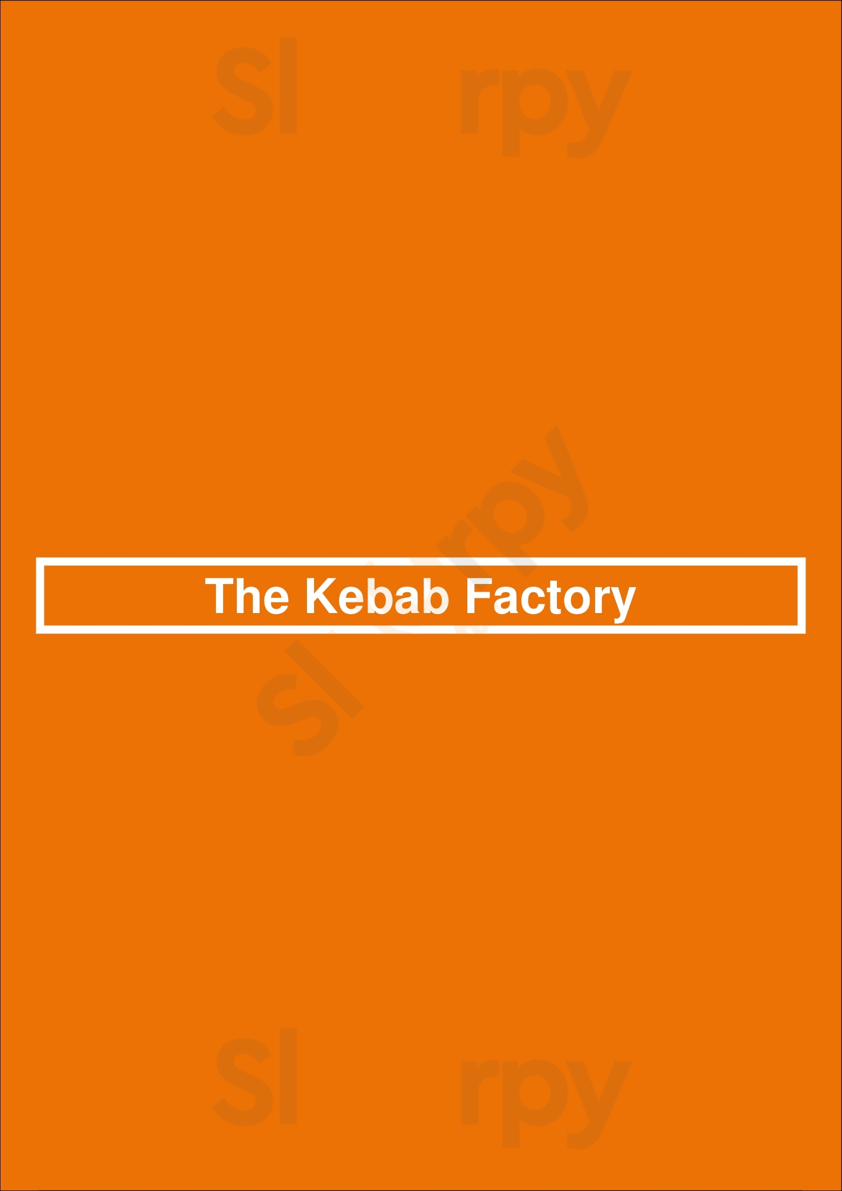 The Kebab Factory Somerville Menu - 1
