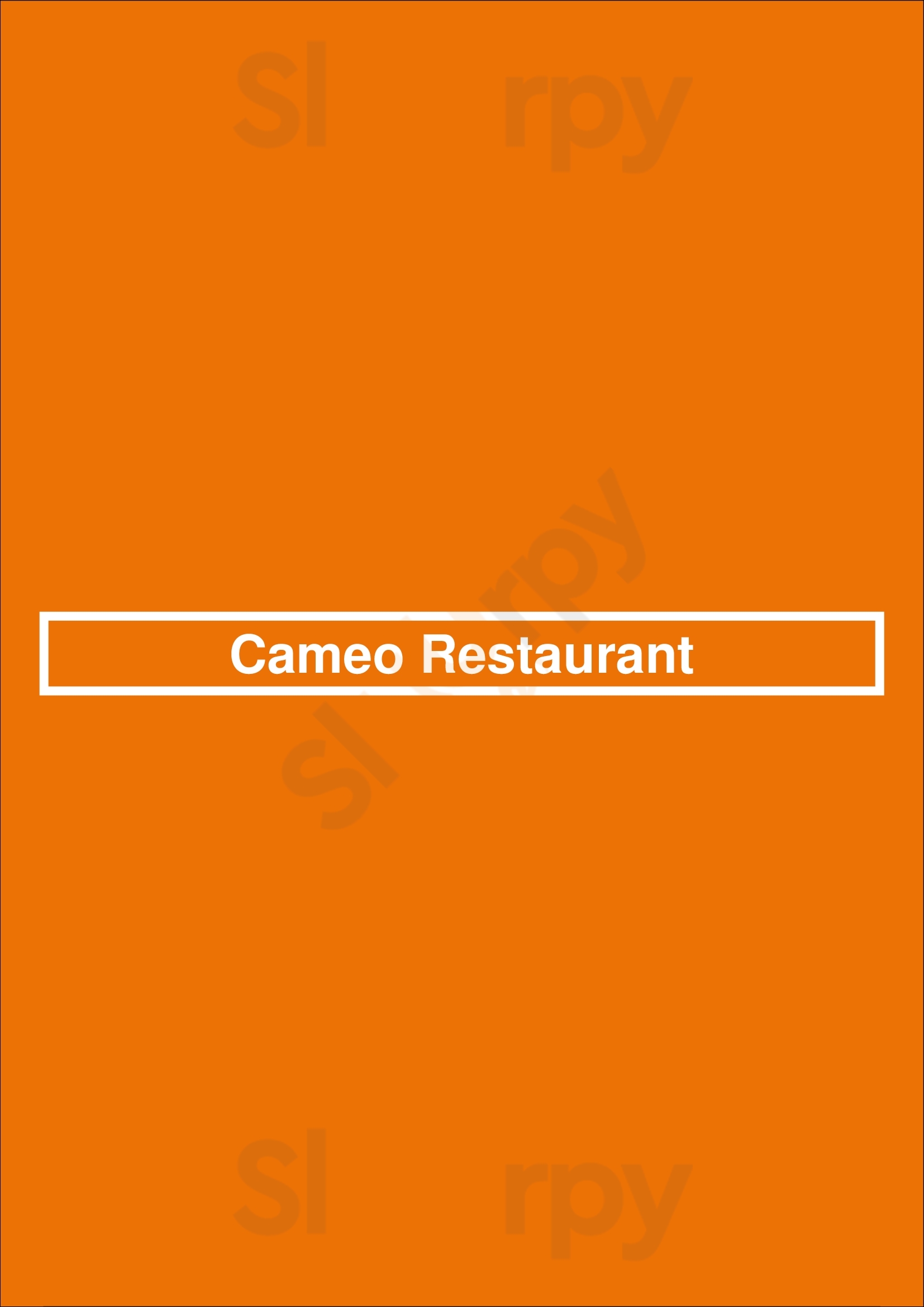 Cameo Restaurant Rochester Menu - 1