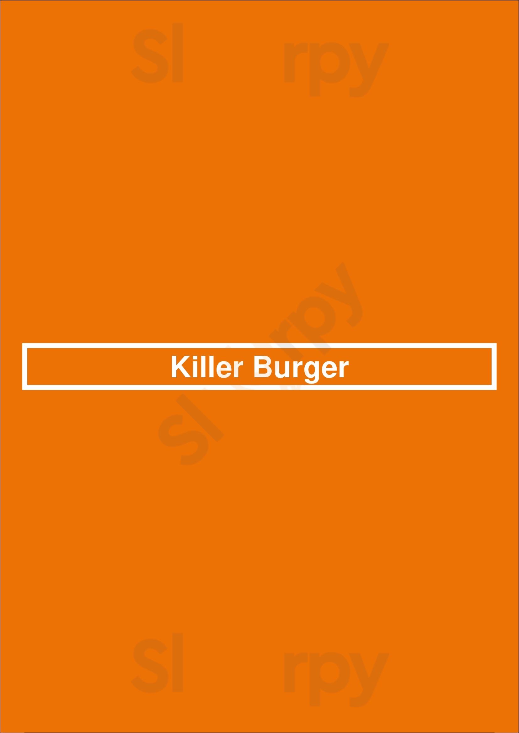 Killer Burger Hillsboro Menu - 1