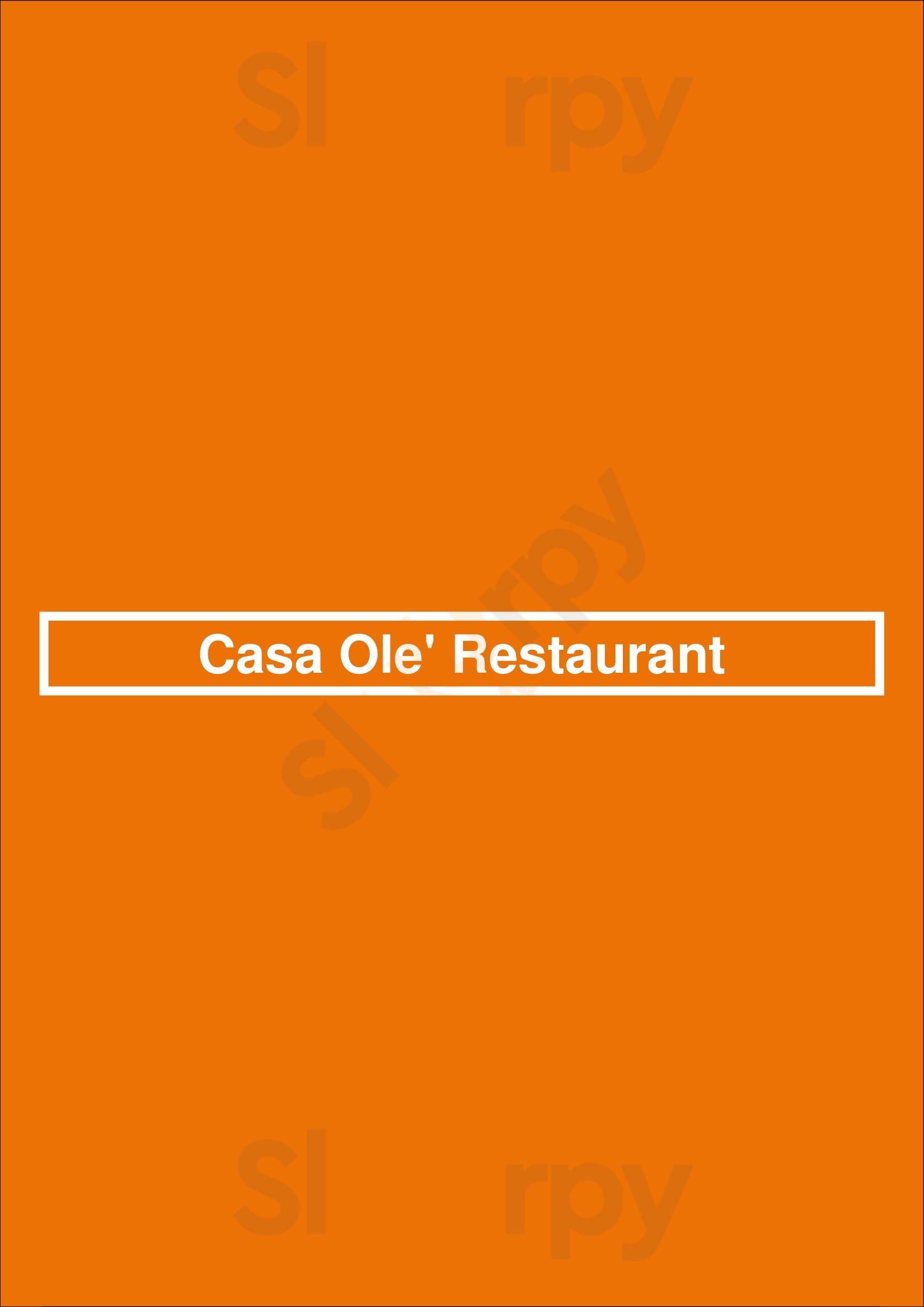 Casa Ole' Restaurant College Station Menu - 1