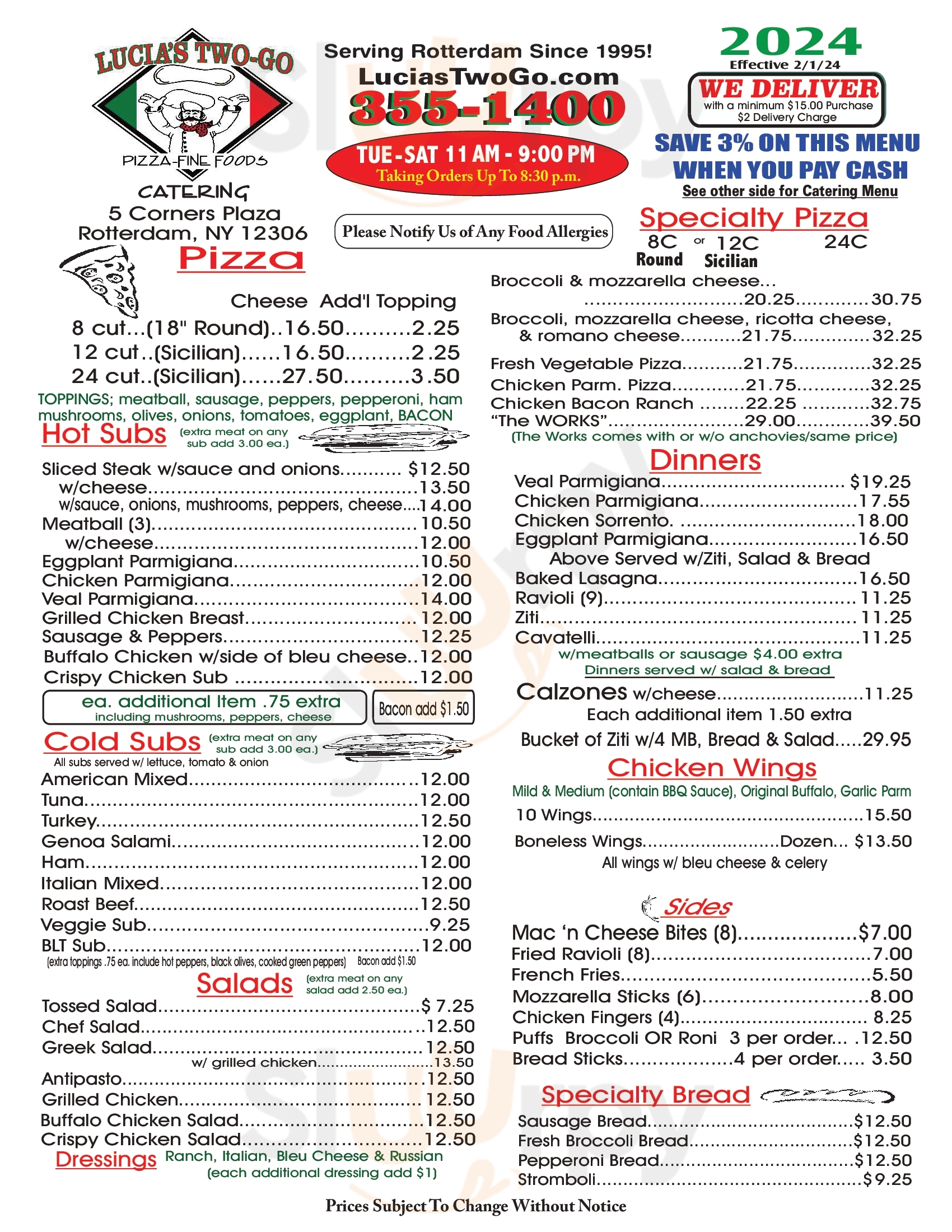 Main Menu - Lucia's Two Go