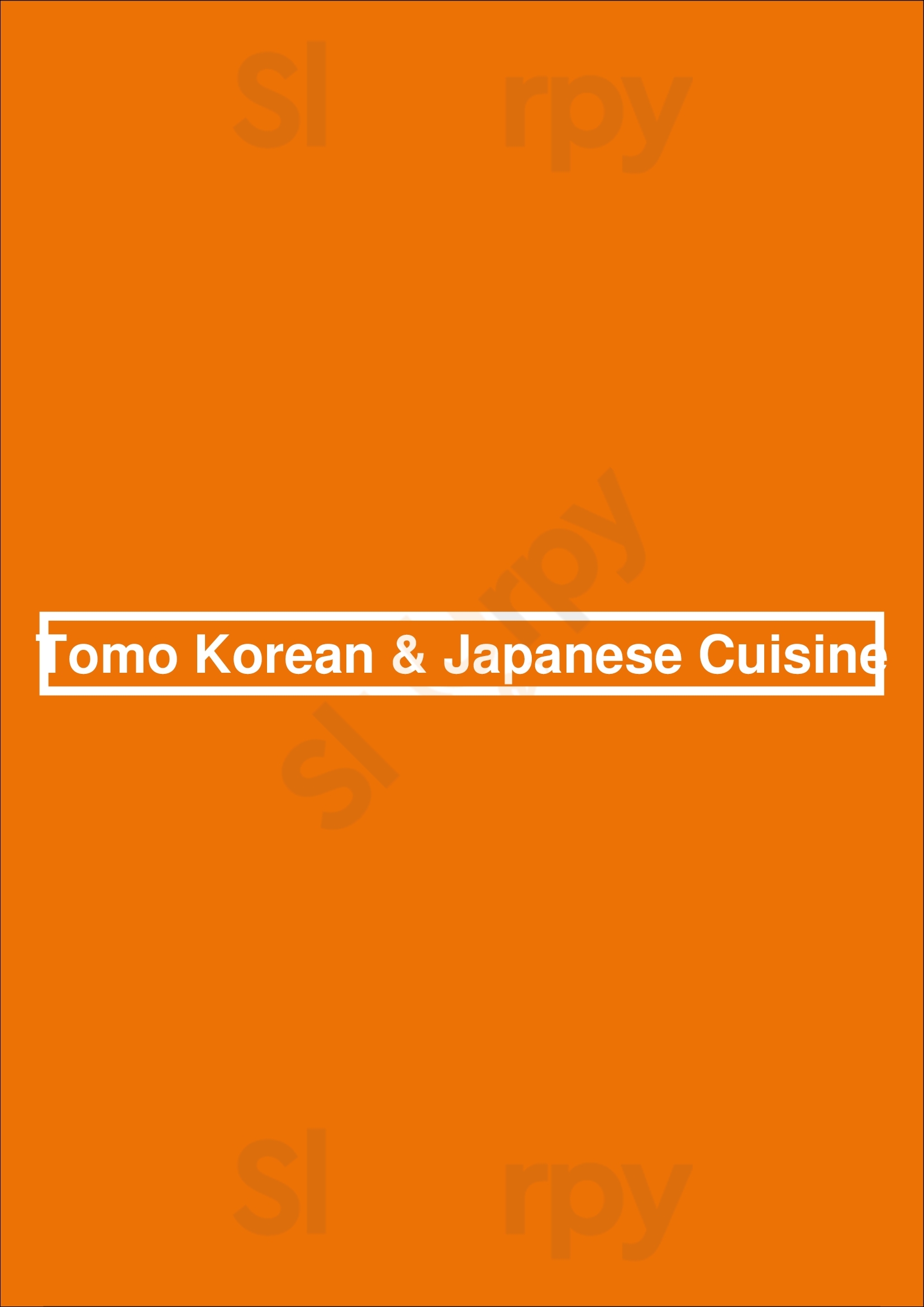 Tomo Korean & Japanese Cuisine Troy Menu - 1