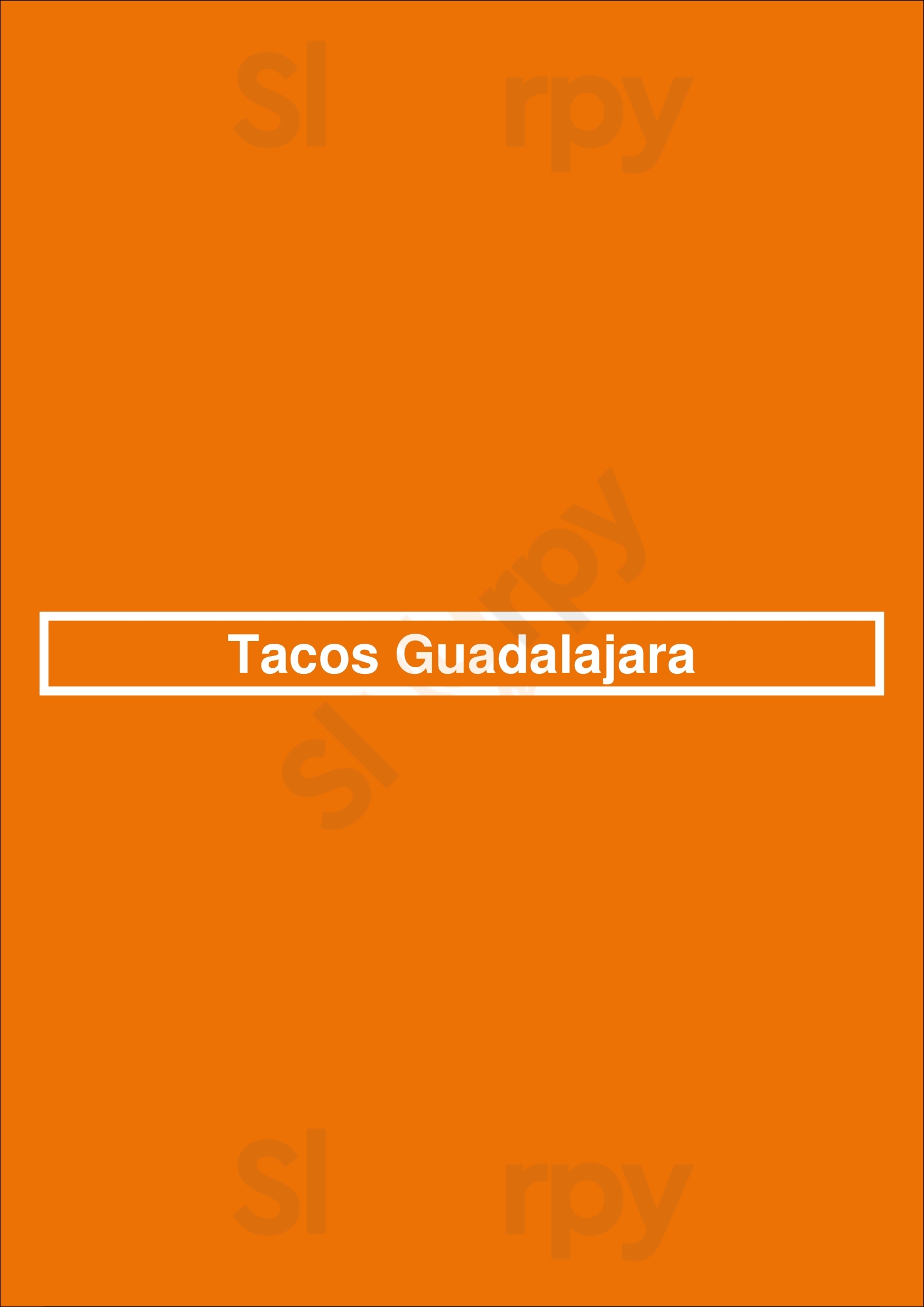 Tacos Guadalajara Gardena Menu - 1