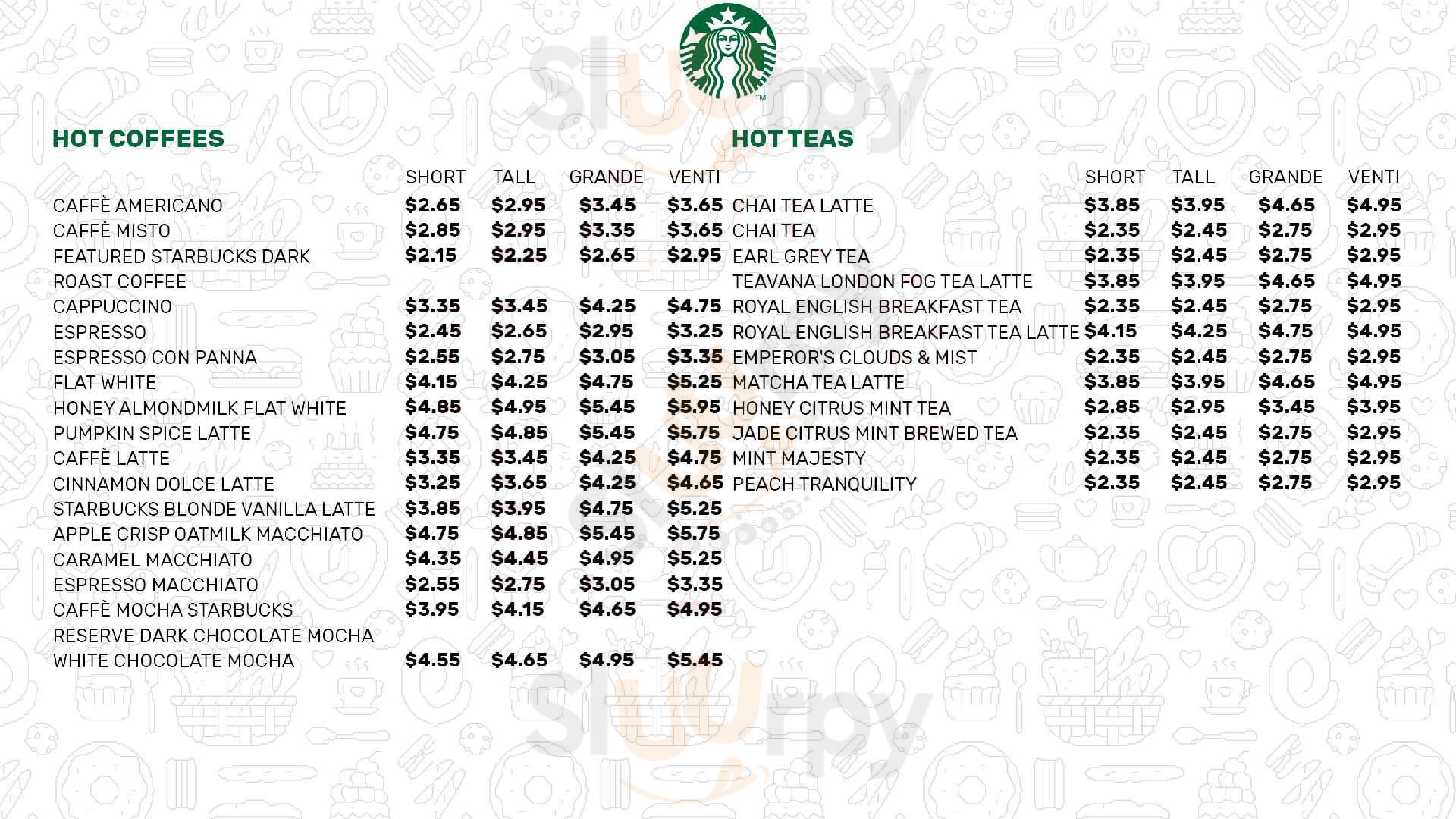 Starbucks College Station Menu - 1