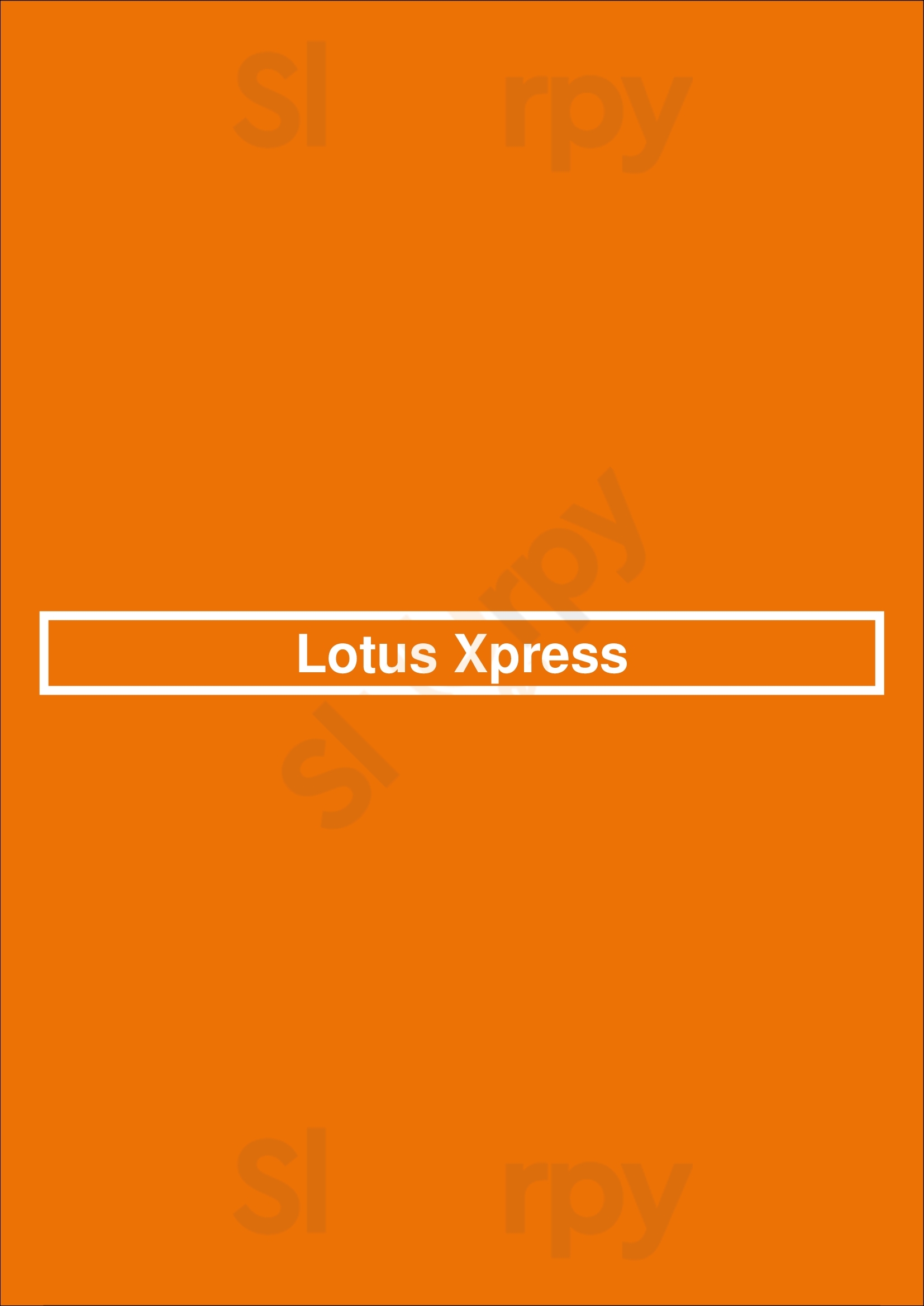 Lotus Xpress Somerville Menu - 1