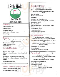 Diamondhead Grill menu