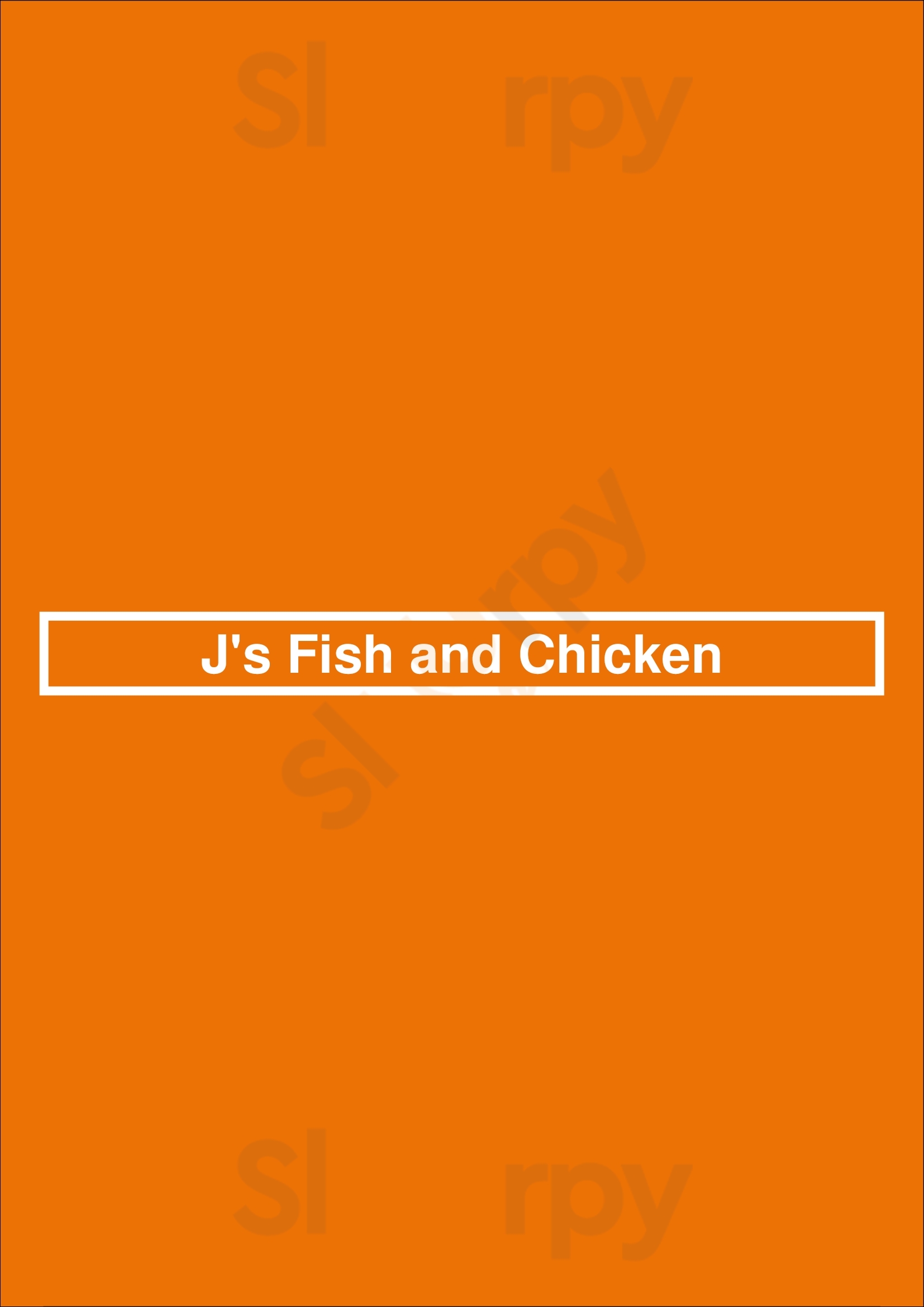 J's Fish And Chicken Kansas City Menu - 1